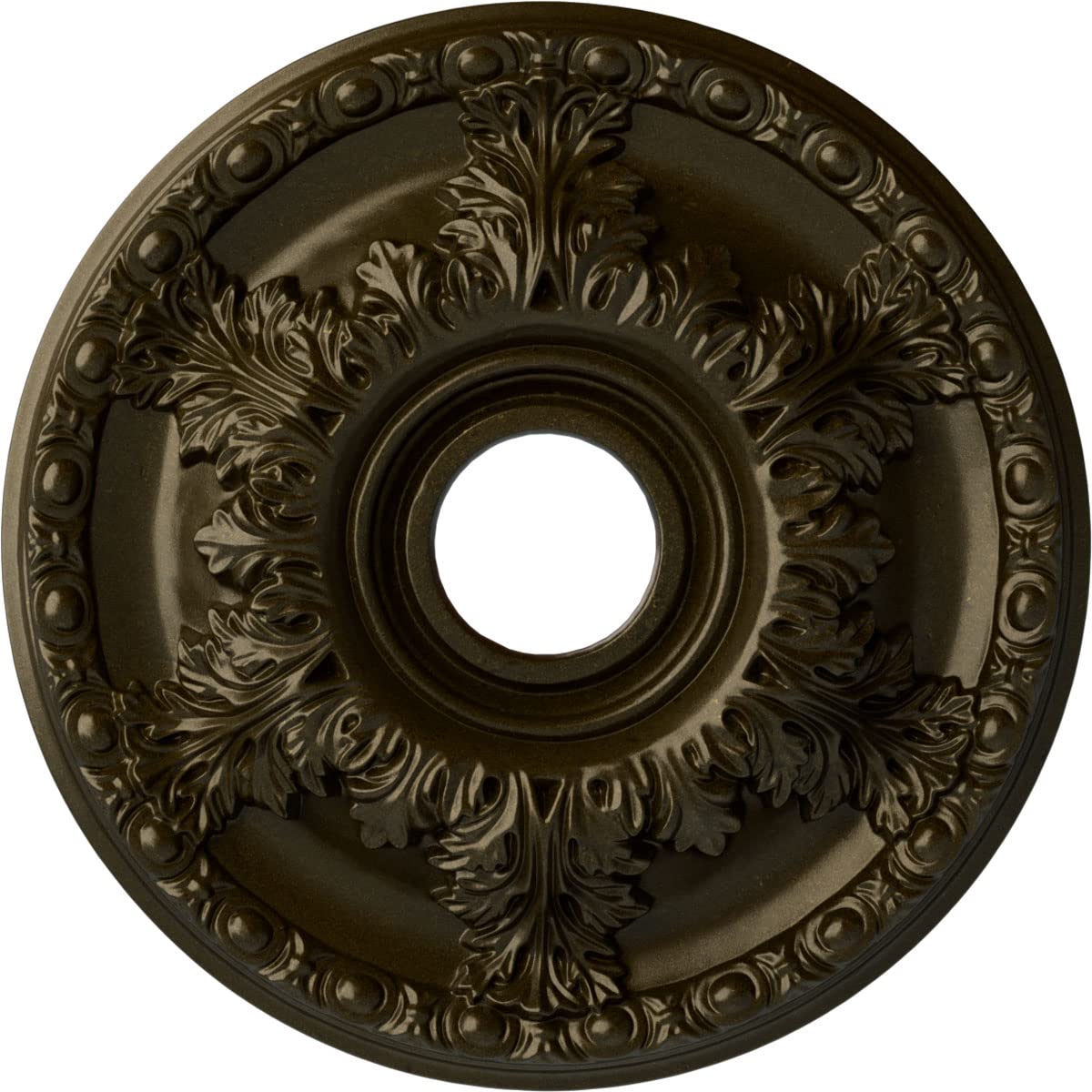 Médaillon de plafond Granada rosace moulure Americana vert doré Cm18gaamf Ekena