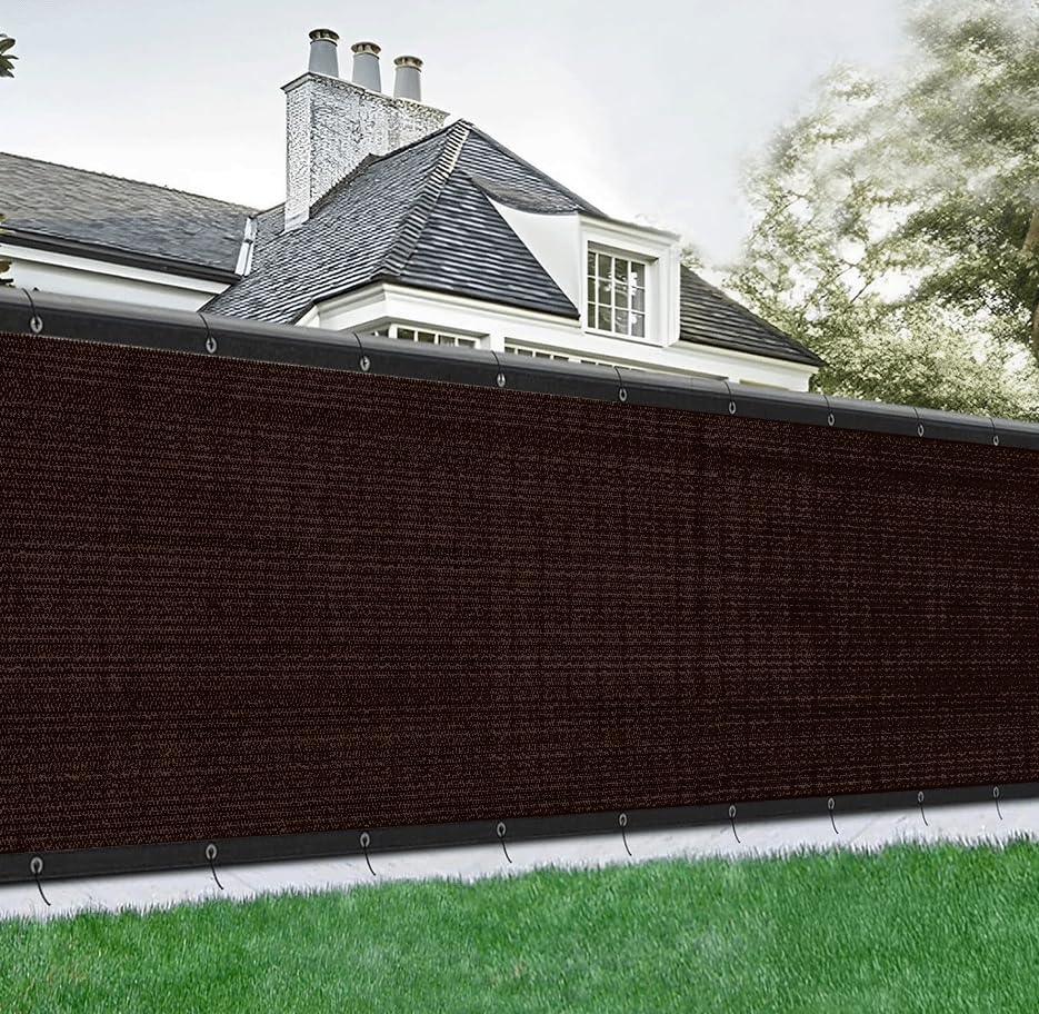 Privacy Garden Screen Fence UV Resistant HDPE Mesh Windbreak with Reinforced Edges for Outdoor Use, Patio, Balcony, Yard or Backyard Heavy Duty Shade Netting (1.8x5m, Black)