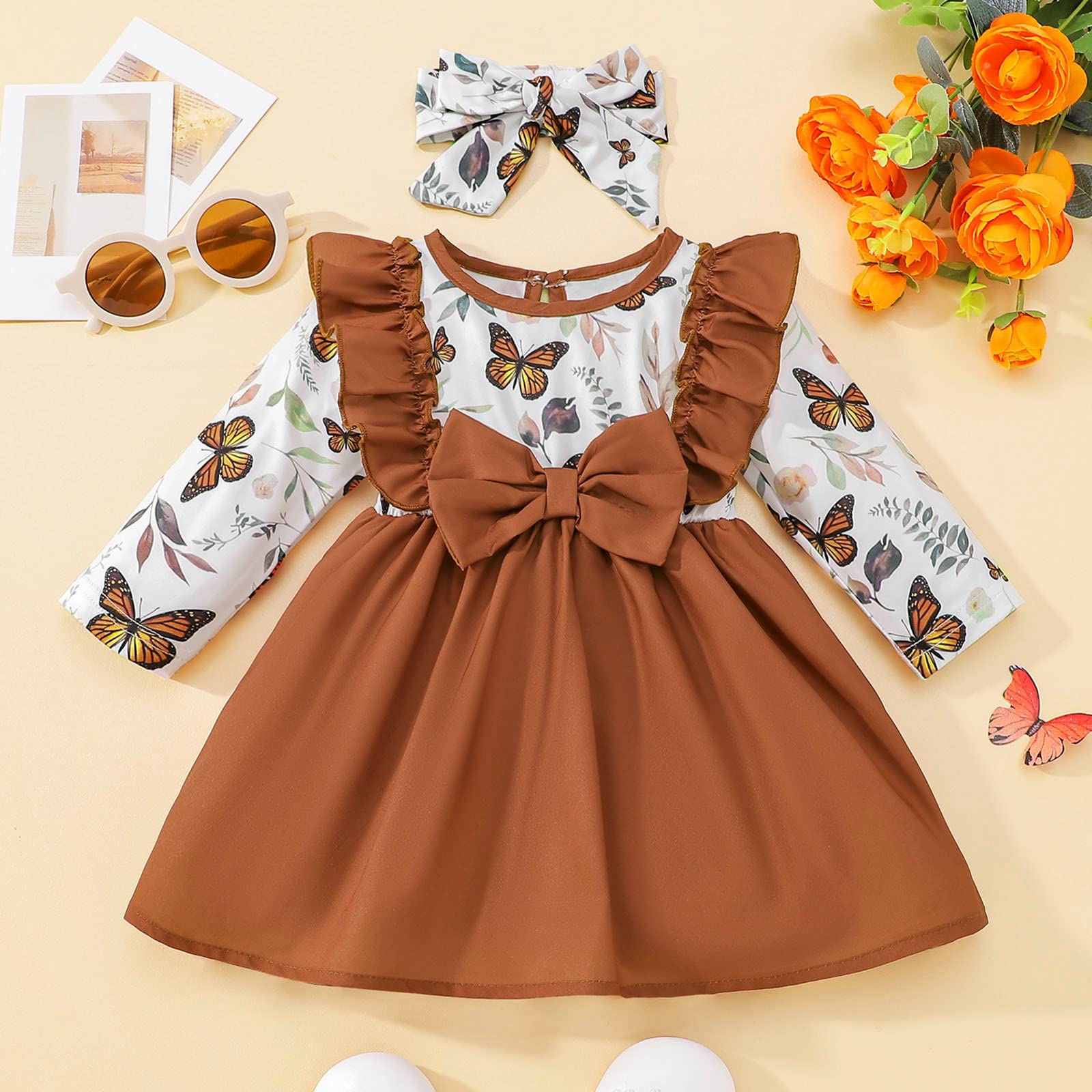 brown infant dress Rust Bamboo Knot Gown main image 0