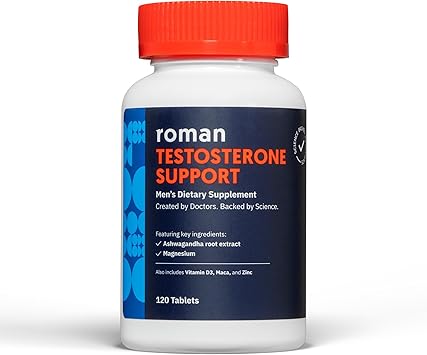 Ro Testosterone Support | Daily Nutritional Supplement with Ashwagandha & Magnesium | (120 Tablets)