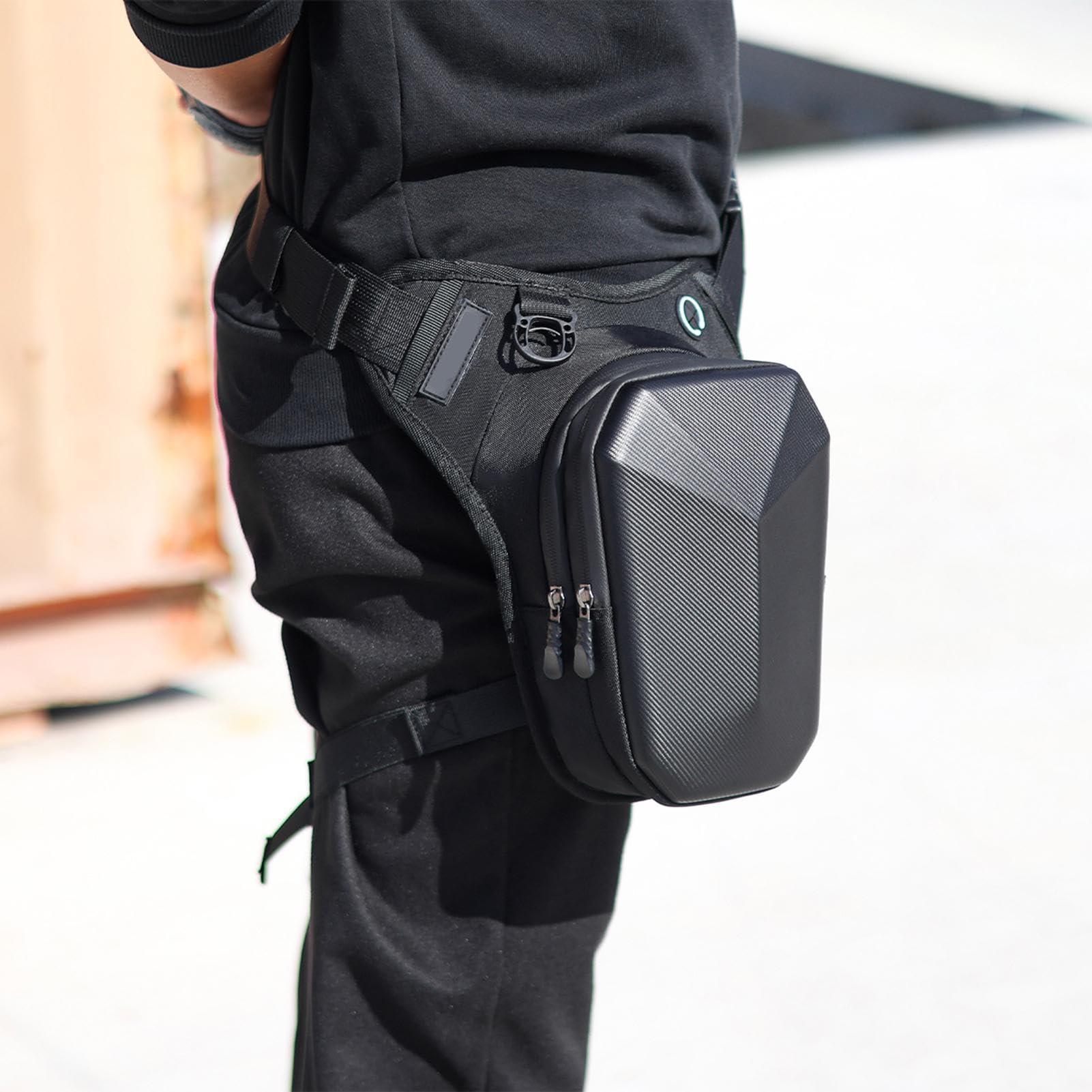 GEDOX Motorcycle Leg Bag - Men bikke Legs Bag | bikke Thigh Bag | Motorcycle Fanny Pack | Waterproof Motorcycle Hip Bag | Thigh Pouch Drop Leg Pouch | Travel Bag For Men Women Outdoor, Black