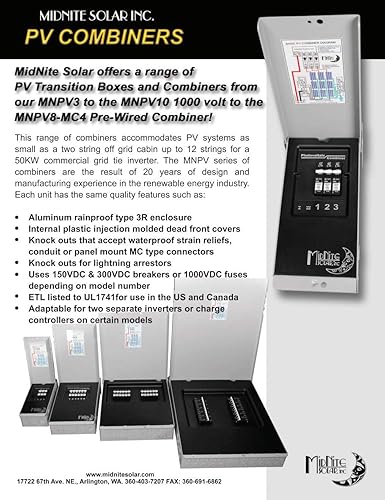 Miniatura 7 de SoldonSUN MidNite Solar - Combinador fotovoltaico - 3 posiciones, modelo N. MNPV3