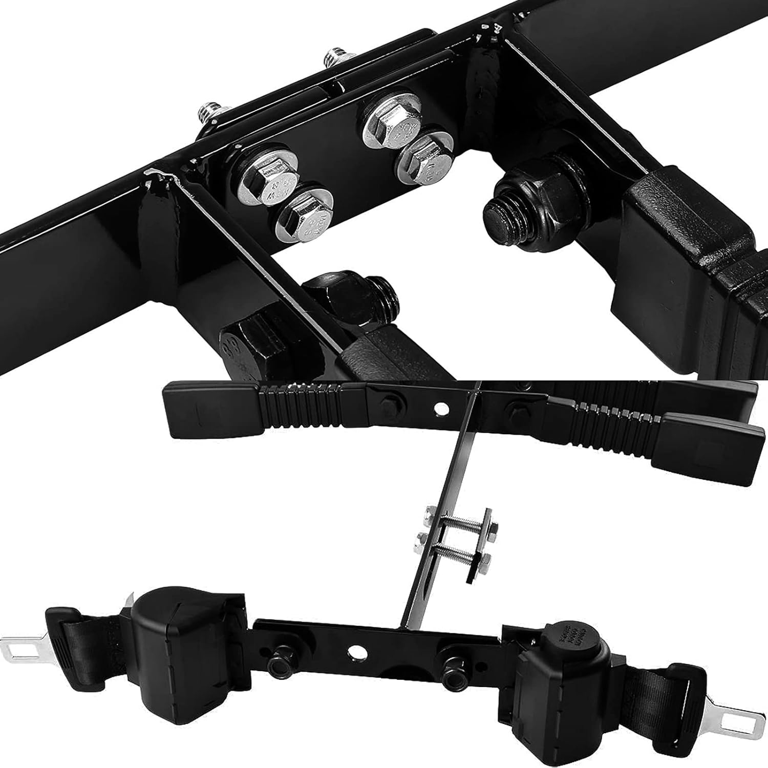 10L0L Universal Golf Cart Seat Belts Kit for Yamaha, Club Car, EZGO Carts Go-Kart ATV UTV, 42" Retractable Seat Belts Kit for Street Legal Seat Belt Golf Carts Front&Rear Seat (Without Bracket)