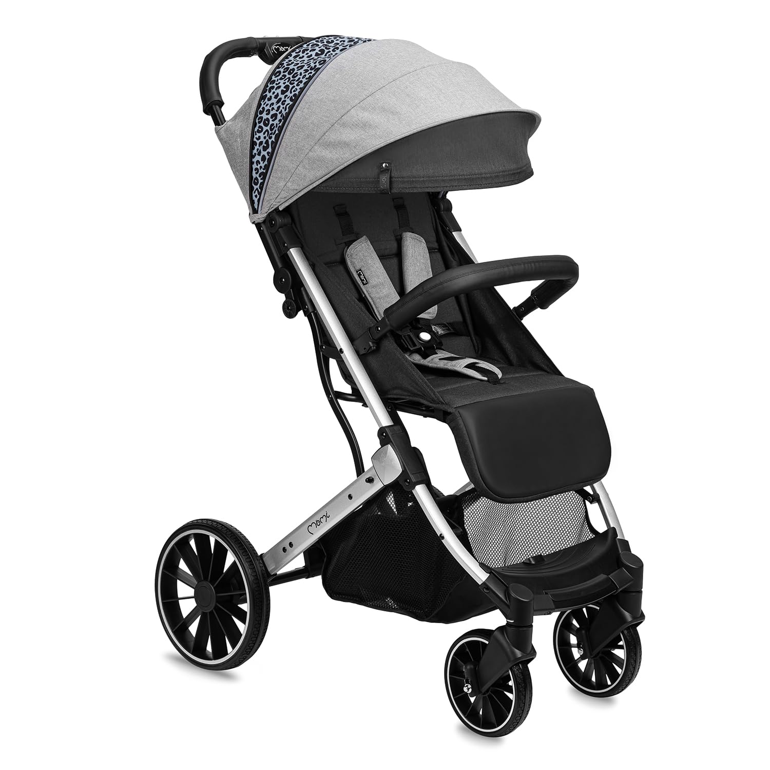 MoMi ESTELLE LIGHT PLUS Poussette à partir de 6 mois (jusqu'à 22 kg), poussette pliante avec harnais de sécurité 5 points, panier de courses avec fonction de dépliage, poignée télescopique de traction