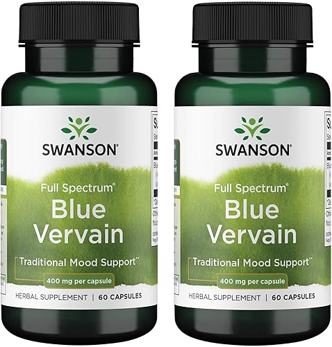 Swanson Full Spectrum Blue Vervain 400 mg 60 cápsulas (paquete de 2)