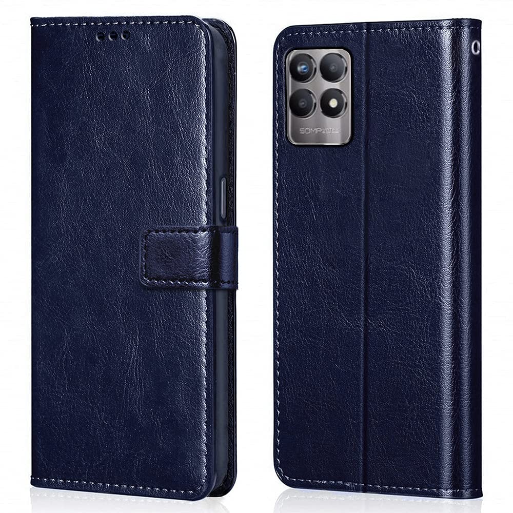 WOW IMAGINE Shock Proof Flip Case Back Cover for Realme Narzo 50 4G | Realme 8i (Flexible | Leather Finish | Card Pockets Wallet & Stand | Black) (B09FTBG5PZ) Amazon Price History, Amazon Price Tracker