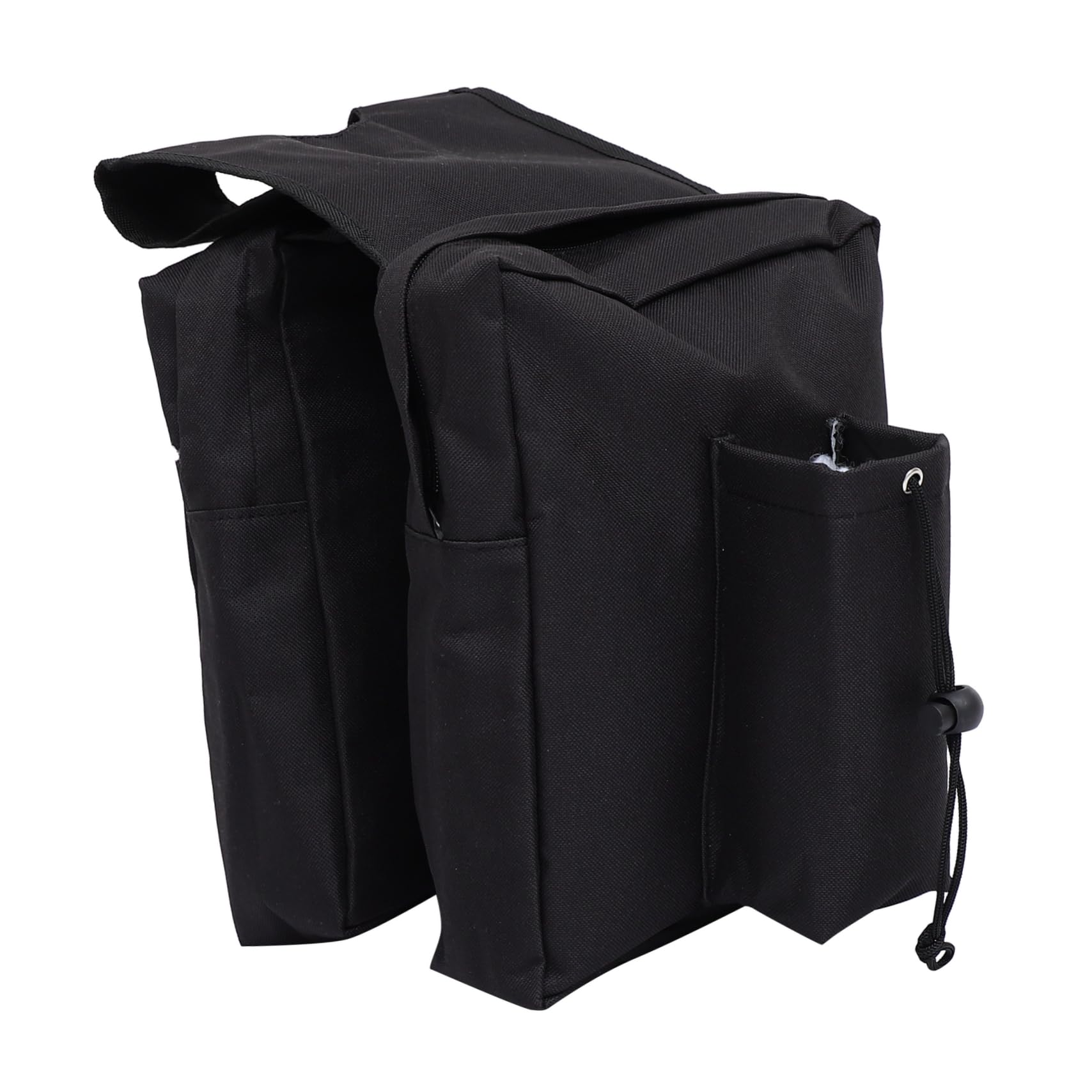 Borsa per Telaio Bici Nera Oxford 2 Tasche Capienti | Installazione e Rimozione Rapide, Resistente Agli Strappi, per Bike Camping e Uso Outdoor