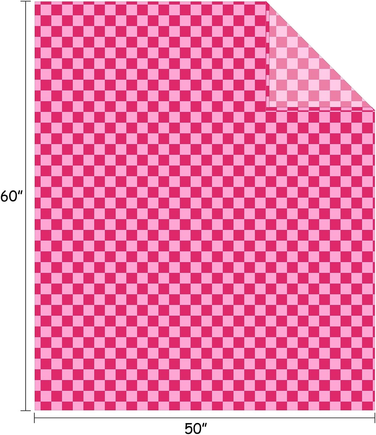 FY FIBER HOUSE Hot Pink Checkered Throw Blanket Valentines Day Blanket Gifts for Women Lover Mom Couch Soft Cozy Checker Blankets, 50"x60" - Image 8