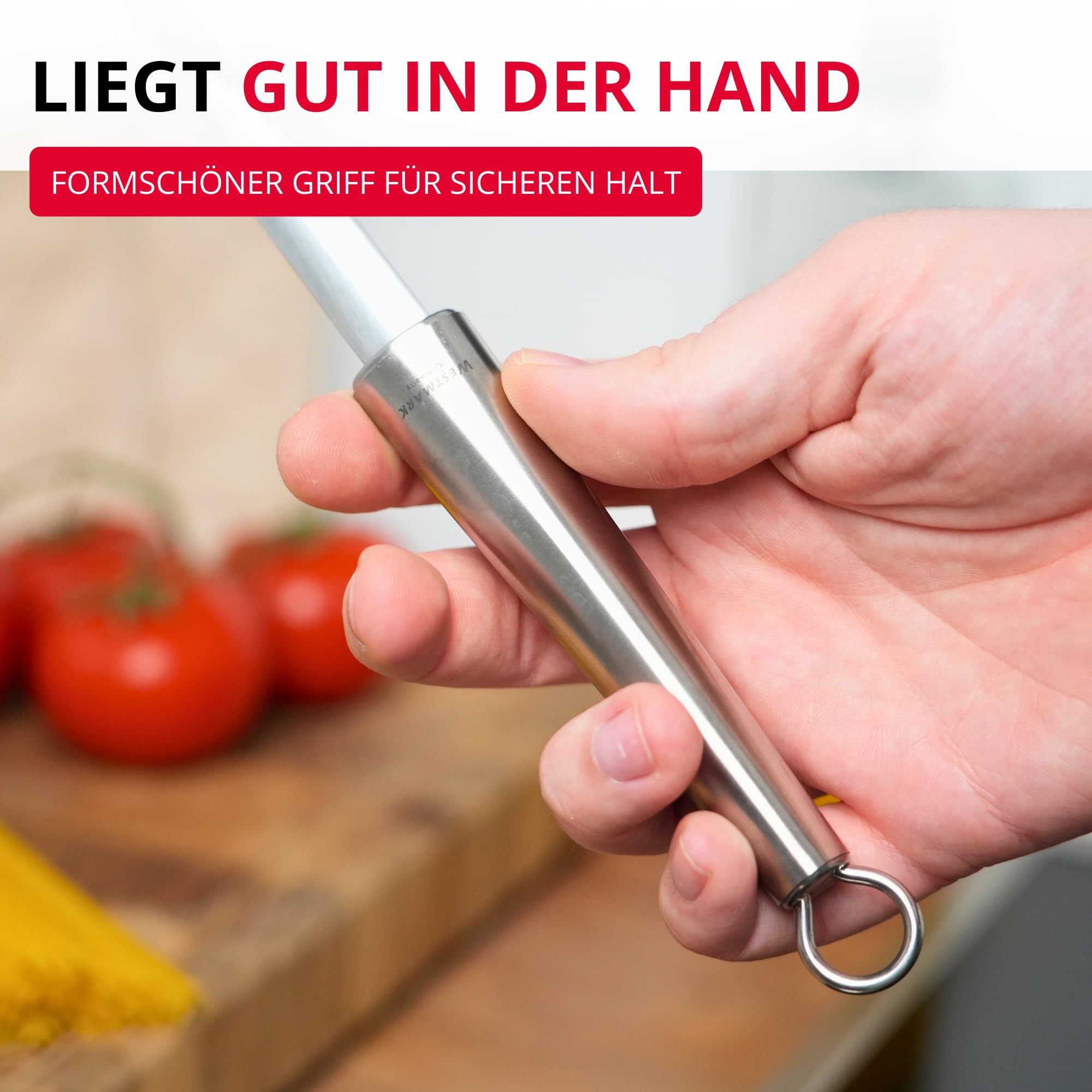 Westmark Spaghettilöffel/Pasta-Schöpflöffel, Länge: 32,5 cm, Rostfreier Edelstahl, Glory, Silber, 18552270