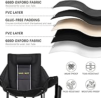 Vista 4 de Oversized Rocking Camping Chair with Headrest & Cup Holder - 400lbs Capacity, 600D Oxford Fabric, Easy Fold Portable Outdoor Rocker Chair for