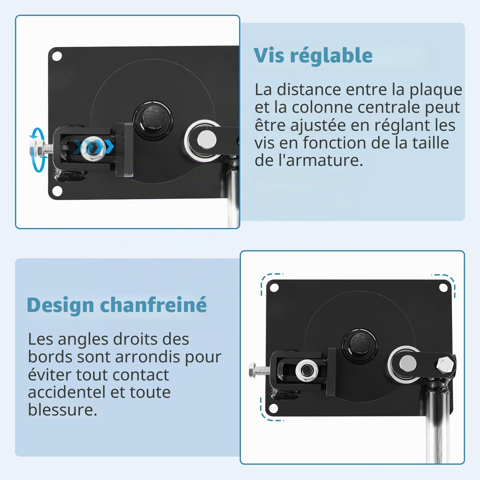 MXBAOHENG Cintreuse de barres d'armature de 1-16mm Cintreuse de barres d'armature Machine à cintrer portable pour tiges déformées de pliage de barres d'armature pour acier rond/acier renforcé/fer plat