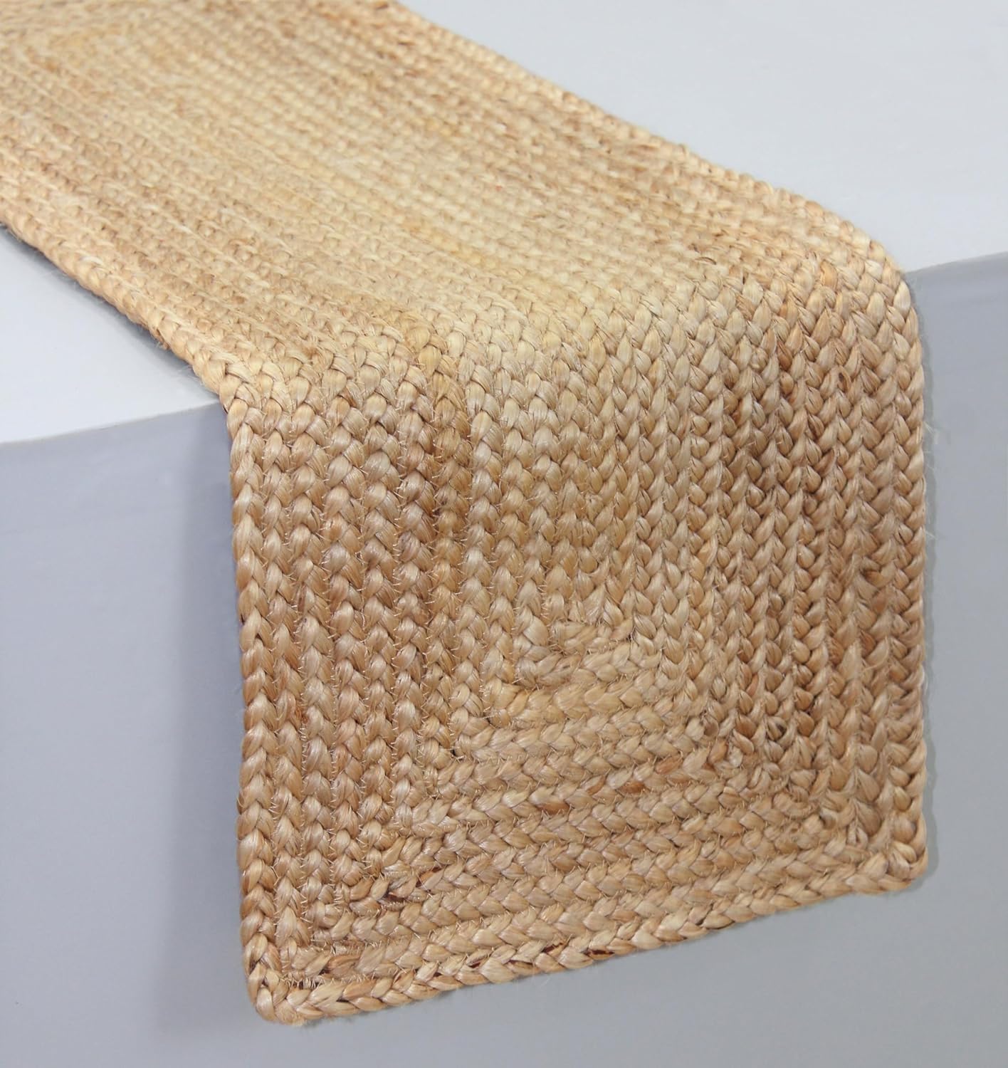 Craft Trade Natural Jute Table Runner Braided Hand Woven Rustic Boho Vintage Dining Table Lunch Runner for Wedding Parties Farmhouse Dinner and Kitchen