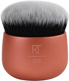 Real Techniques Foundation Makeup Blender, Kabuki Brush For Face or Body Makeup, Works With Liquid or Cream Foundation, No Handle, Blend & Buff Makeup, Dense Synthetic Bristles, 1 Count