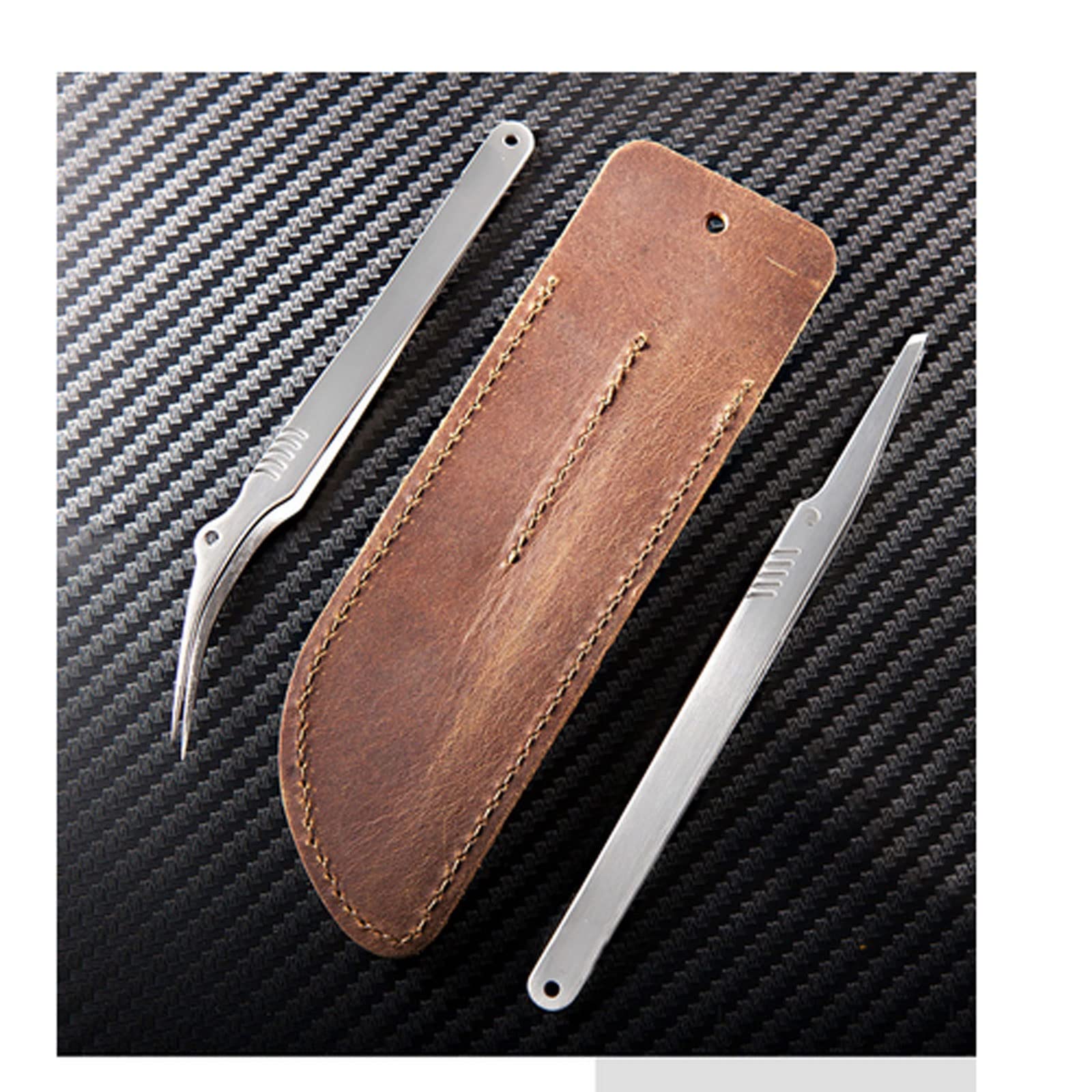 JINGYAN Pęsety Stainless Steel Curved Tip Tweezers Set Kit Welding Sorting Precision Electronic Products Components Hand Tools