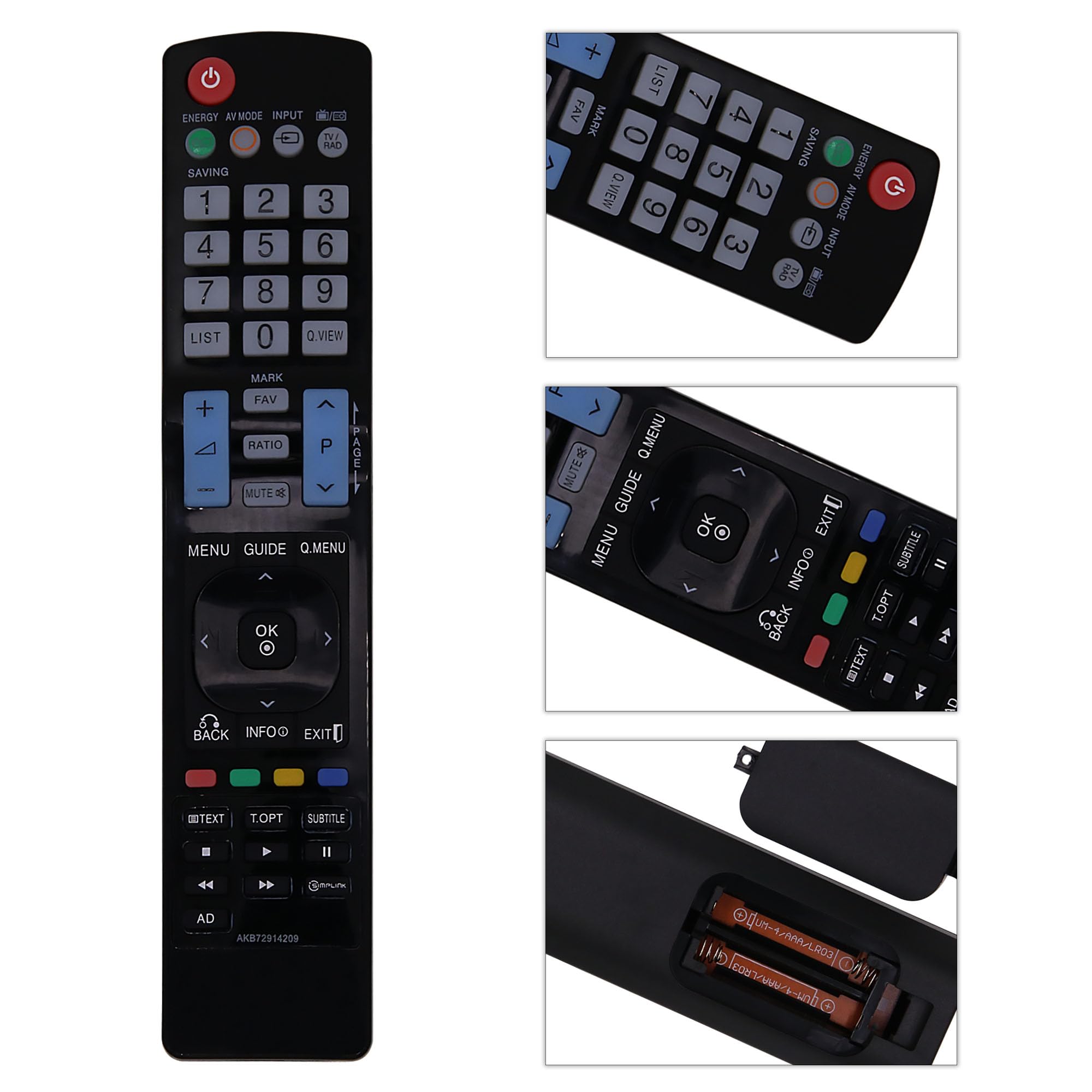 Telecomando Sostitutivo Per TV LG LCD - Universale, Modello RM-L1162, Materiale ABS, 8 M Di Distanza