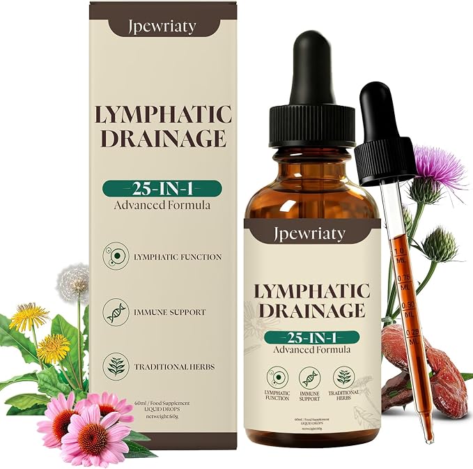 Jpewriaty Lymphatic Drainage Supplement Drops with Echinacea