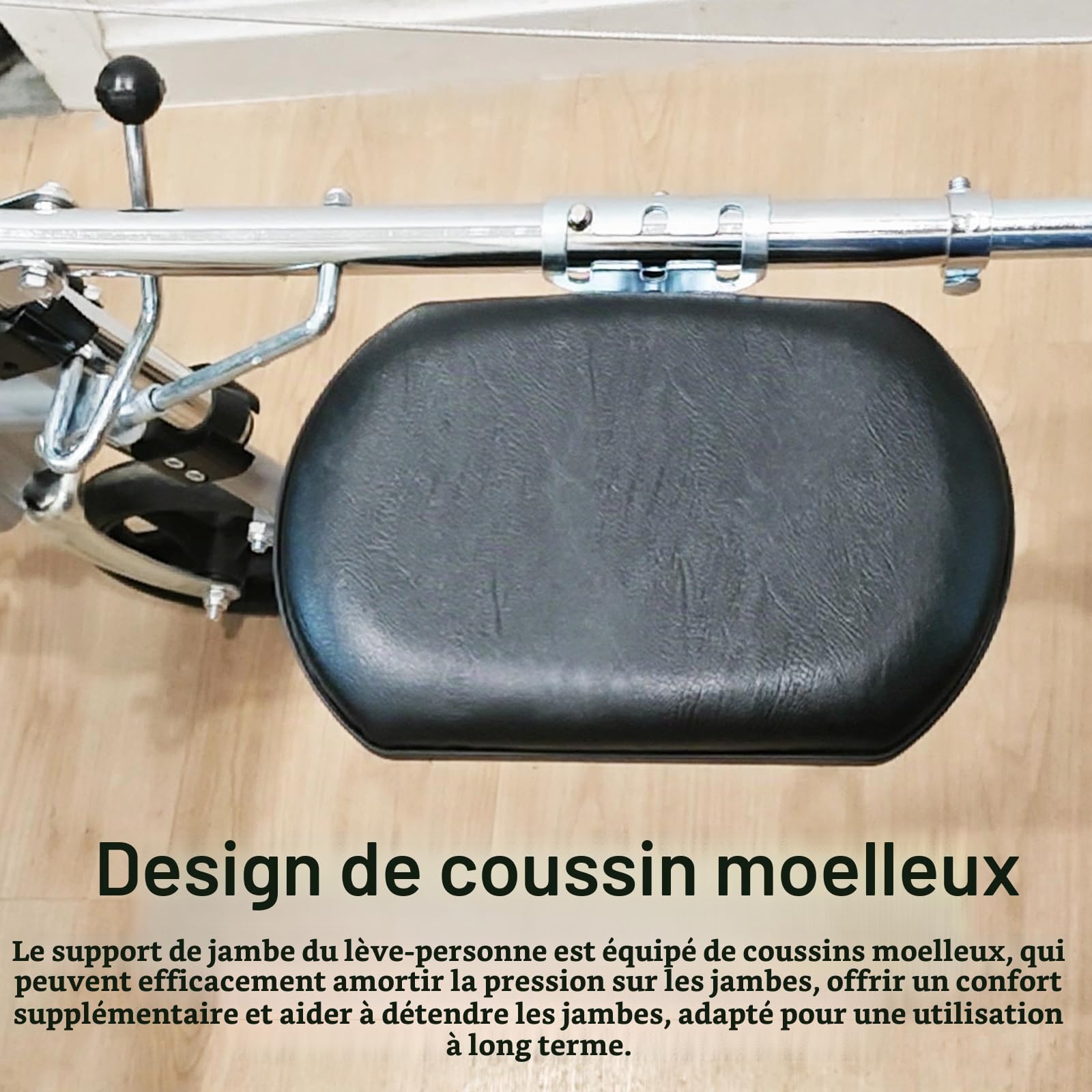 Repose-Jambes Relevables Pour Fauteuils Roulants Universel Fauteuil Roulant éLéVateur De Jambes Avec Repose-Pieds 100 Kg Support 90° à 180° De D'Angle RéGlable Pour Personnes (gauche)