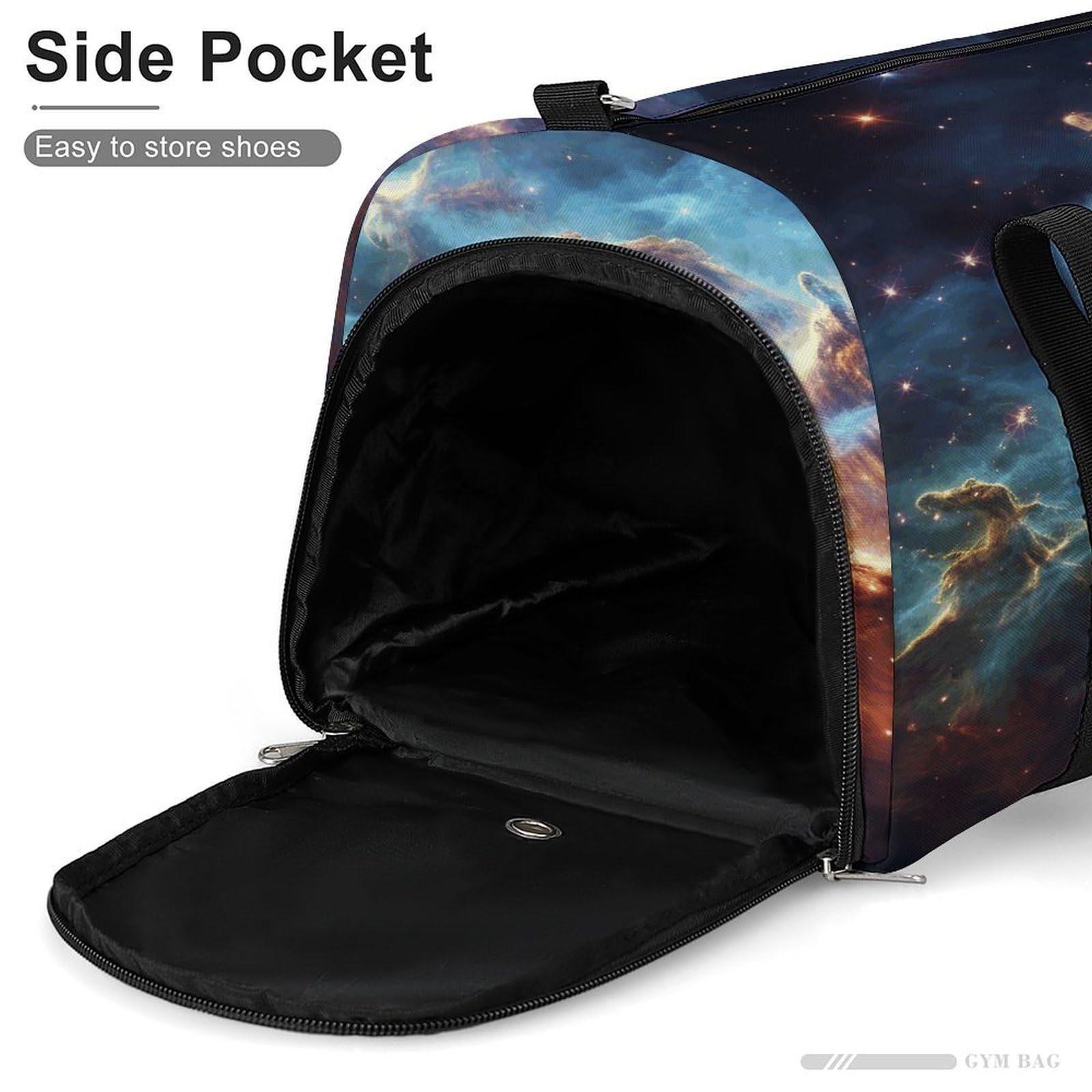 Turnbeutel für Damen und Herren, Universum, Galaxie, Weltraumdruck, wiederverwendbar, Turnbeutel mit Schuhfach, Stil, Einheitsgröße, modern, Stil:, Einheitsgröße, Modern