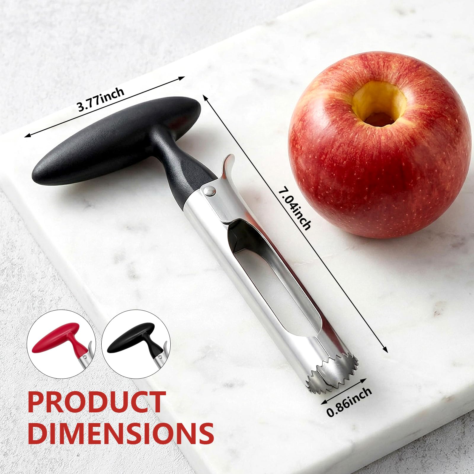 Apple Corer Tool - 2 Pack Stainless Steel -2 Apple Corer Tool - 2 Pack Stainless Steel -2