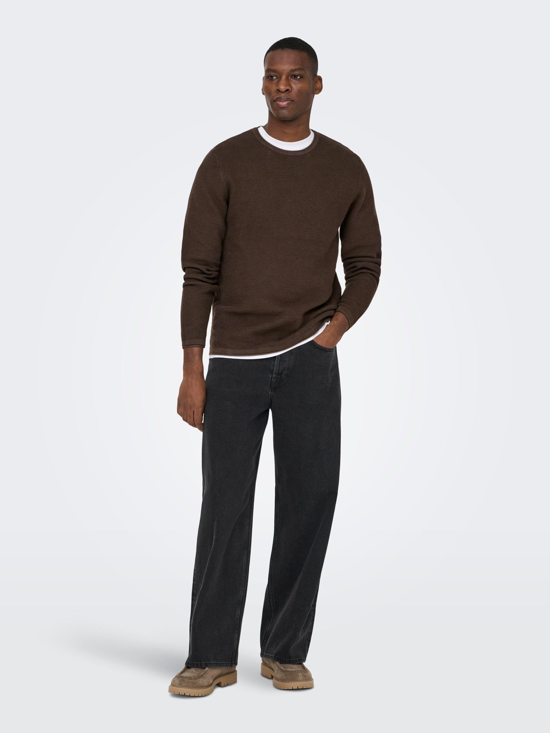 Only & Sons Herren Onseric Reg 12 Struc Crew Knit Noos Onseric Reg 12 Struc Crew Knit Noos (1er Pack)