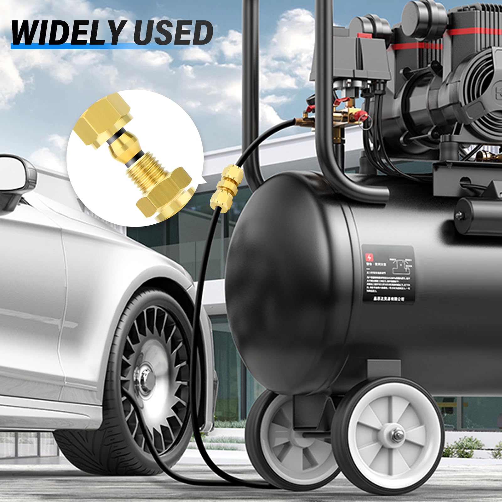 TAILONZ PNEUMATIC 2-częściowy mosiężny pierścień zaciskowy śrubowy, średnica zewnętrzna 4 mm