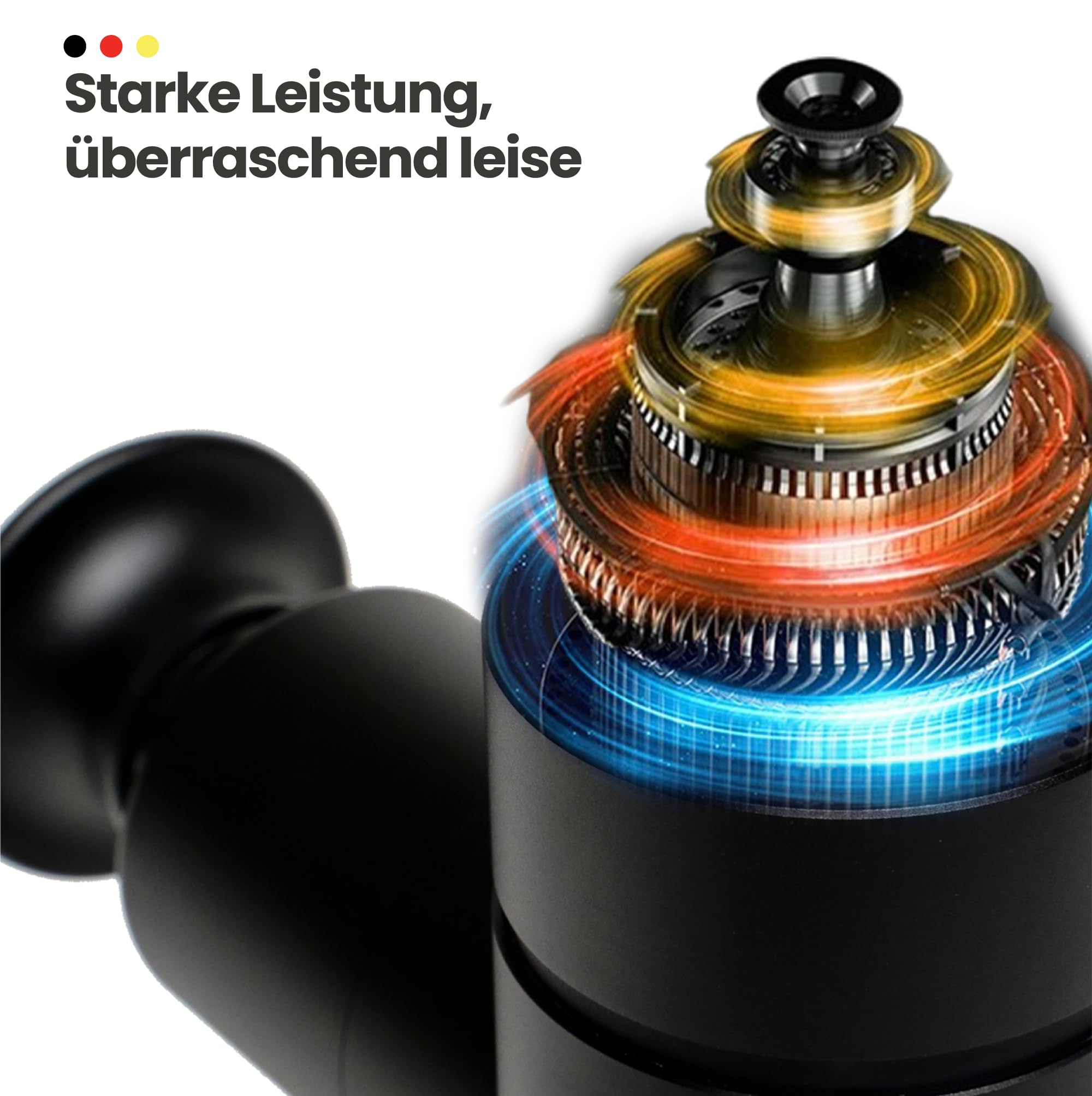 OrthoMechanik® Go 2.0 | Kompakte Massagepistole mit App-Expertenvideos, tragbar & leise I Für schnelle Regeneration & Schmerzlinderung