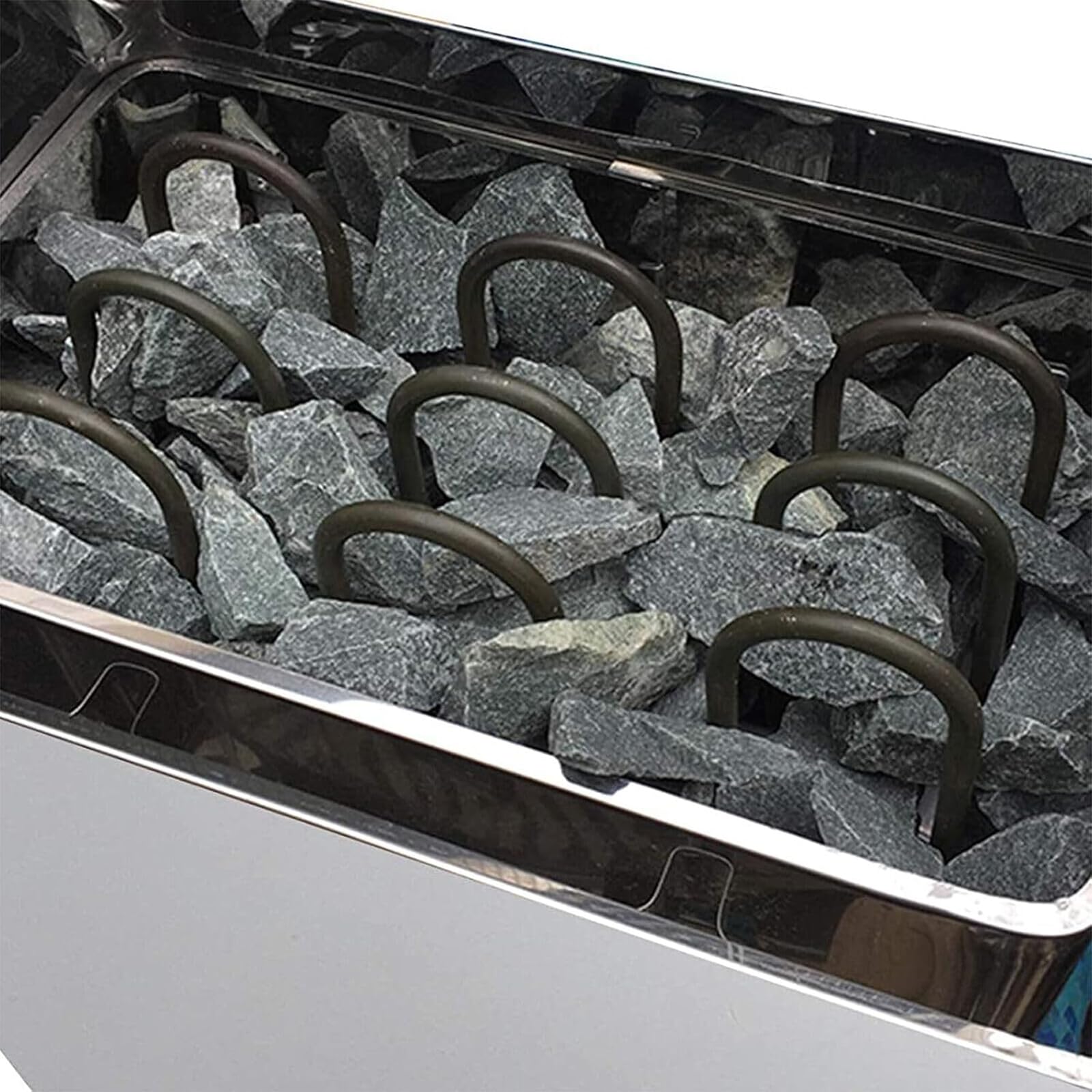 Riscaldatore Elettrico per Sauna Portatile in Acciaio Inox con regolatore Interno 220V/380V, per Sauna a Secco e a Umido, Ideale per casa, Hotel, Spa e Doccia (6kw)