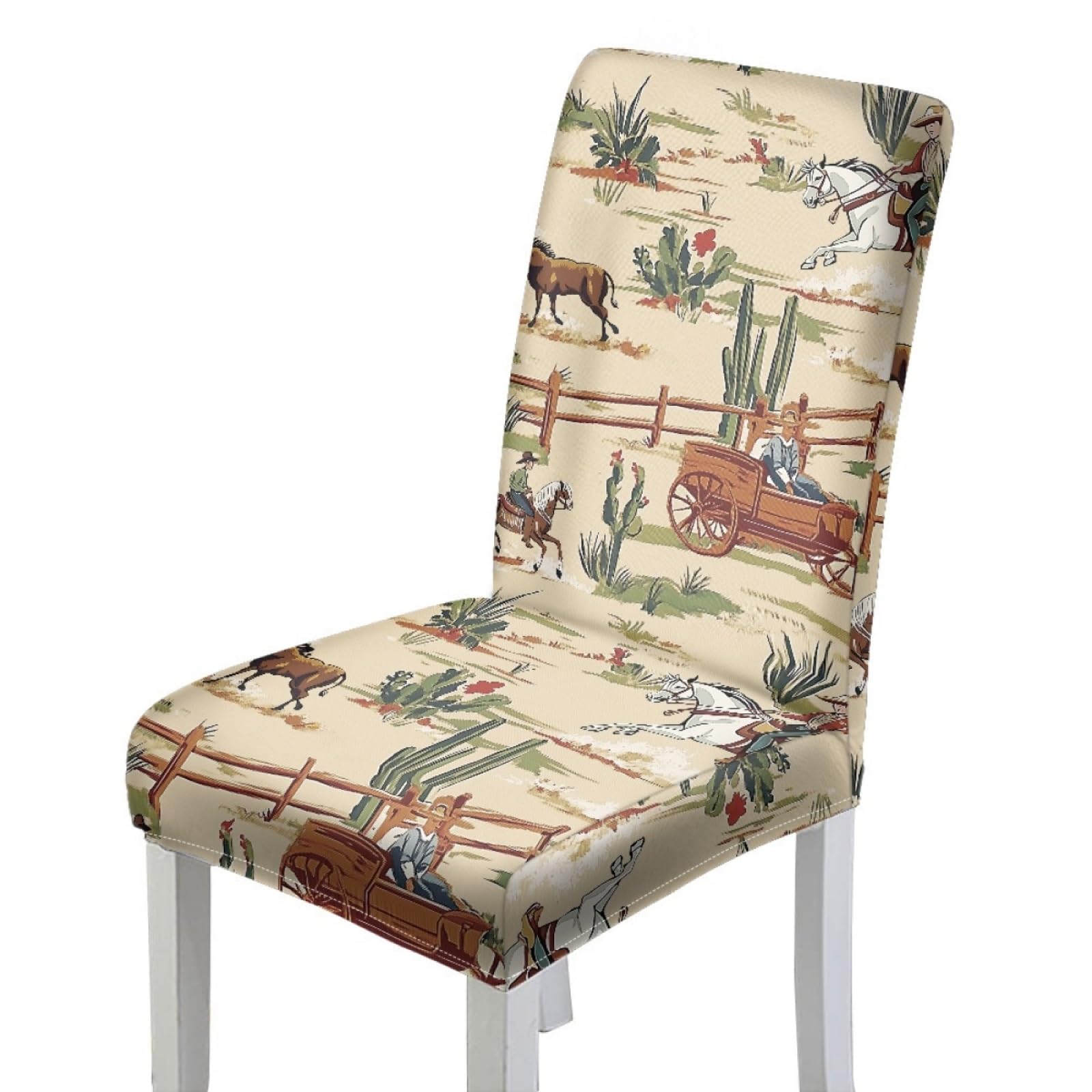 Funda Sillas Comedor Pack 6 Piezas Granja Universal Lavables Desmontables Fundas Protectoras para Sillas con Respaldo Altas Duradera Banquetes Fundas para sillas
