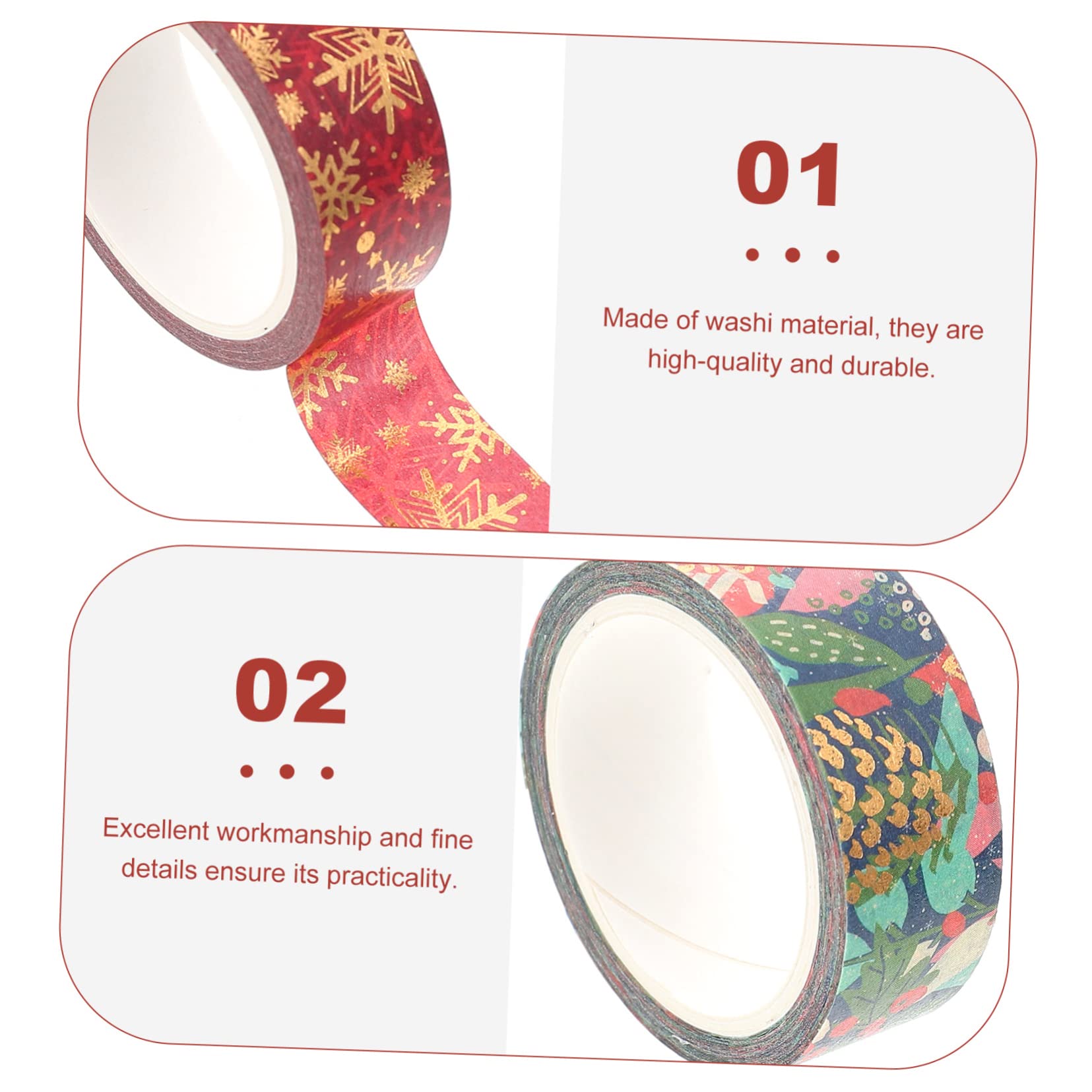 Operitacx 3 Series Cinta Washi Navideña Cinta Decorativa Para Manualidades Cinta De Manualidades Navideñas Decorativo Cintas Decorativas Cinta De Envolver Pegatinas Papel Japones 21 Rollos*3