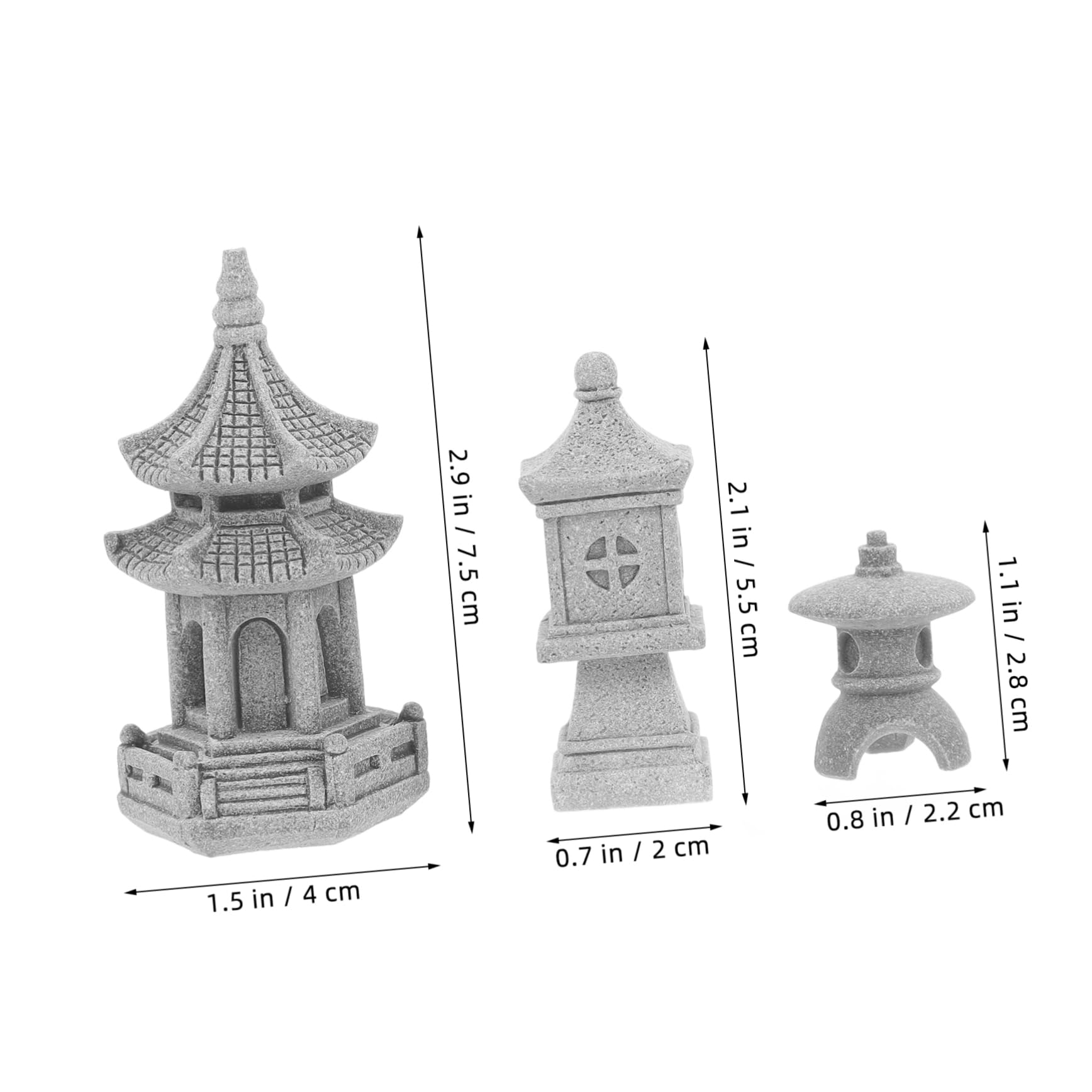 Yardwe 15stücke Teiliges Pavillon Statue Für Garten Dekoration Miniatur Landschaftsornament Für Bonsai Und Für Balkon Und Innenbereich
