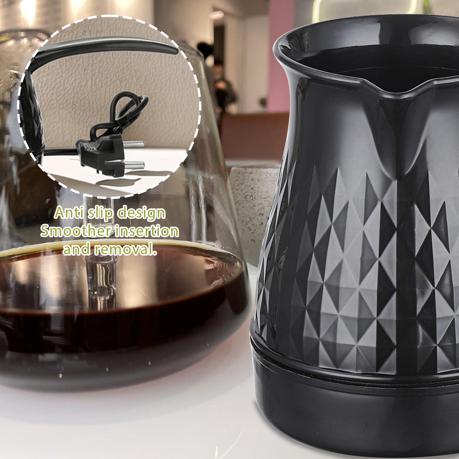 Vegena Caffettiera Turca,500ML 600 W,220 V,Caffettiera Elettrica Turca Elettrica,Caffettiera Elettrica Araba,Caffettiera Elettrica Per Tè E Latte,Tacchino Per Tè Espresso