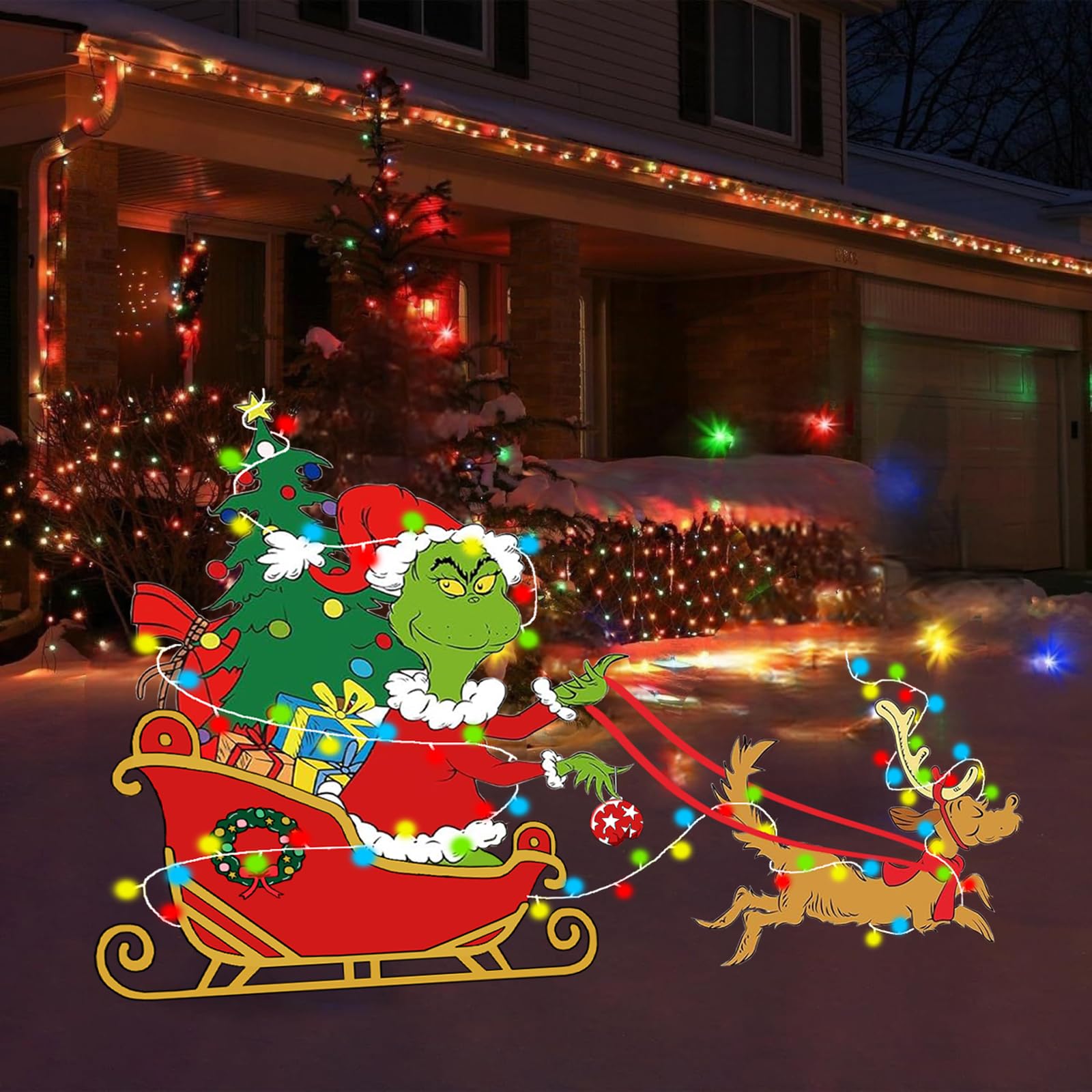 2pcs Christmas Lights Up Decorations Outdoor Christmas