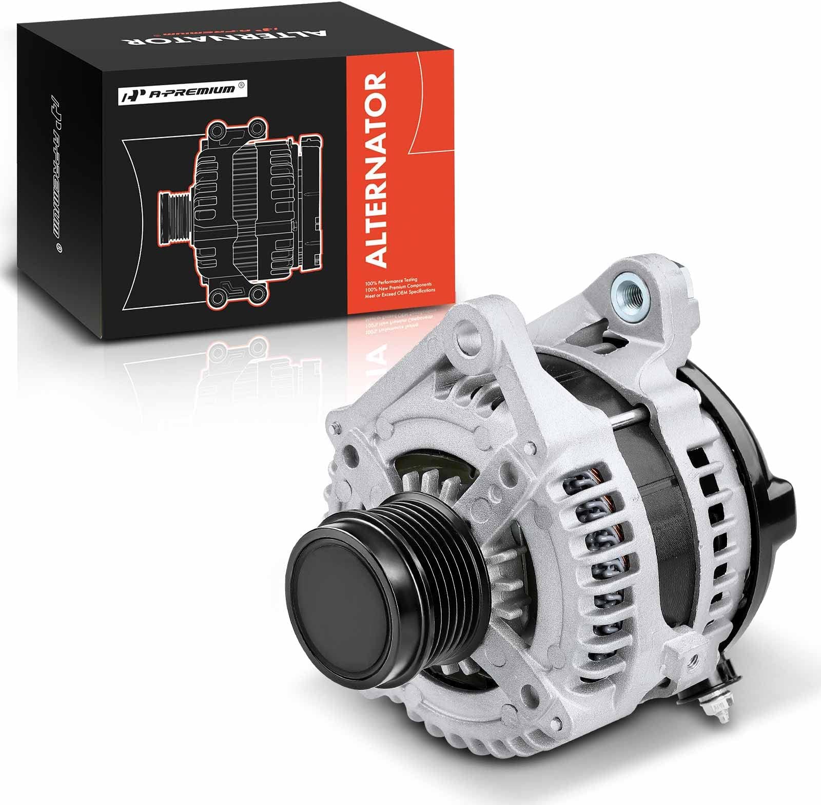 A-Premium Alternator Compatible with Toyota & Scion Models - Camry 2012 2013 2014 2015, RAV4 2009-2012, tC 2011-2016 - L4 2.5L - 12V 100A CW 6-Groove Clutch Pulley - Replace# 27060-36010, 104210-2270