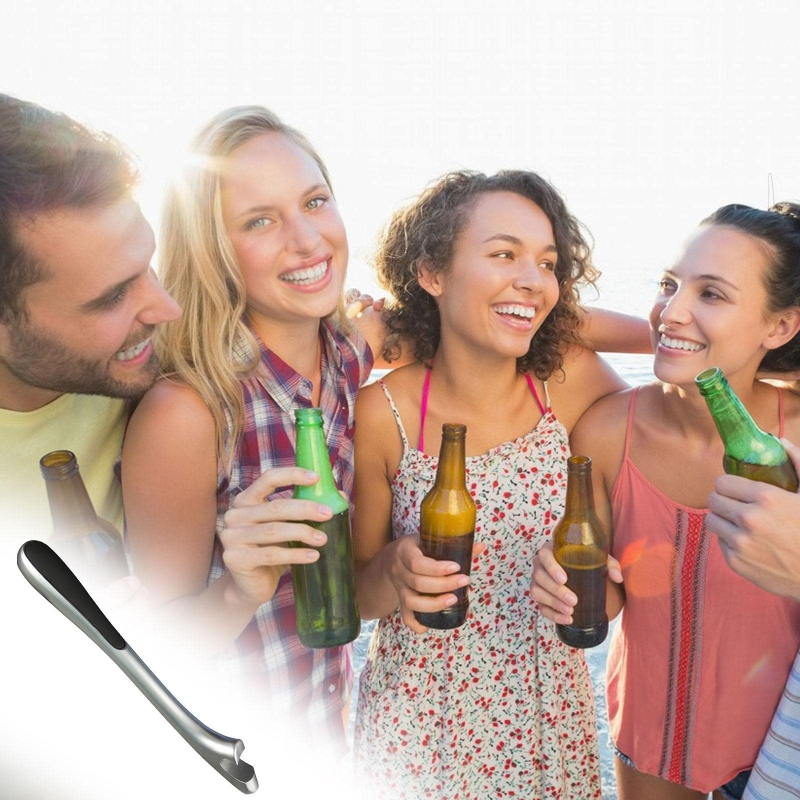 Professionele wijnopener, 2-in-1, multifunctionele flesopener voor wijn en bier, bieropener, wijnopener, dubbele hendel, zinkoxide (dubbele hendel