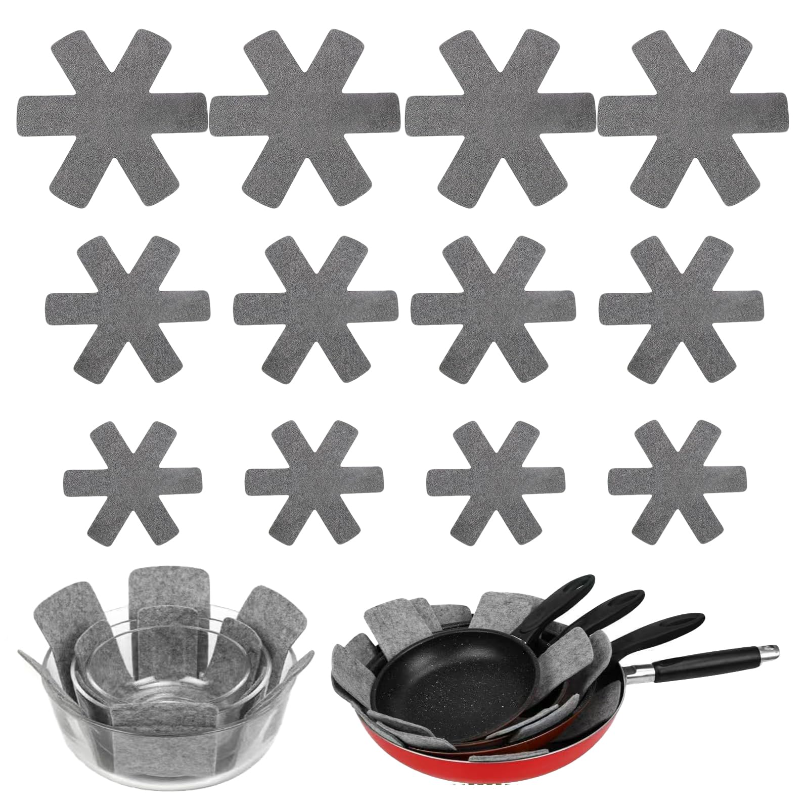 12 PCS Pan Protectors for Stacking Thickened Pan Protectors