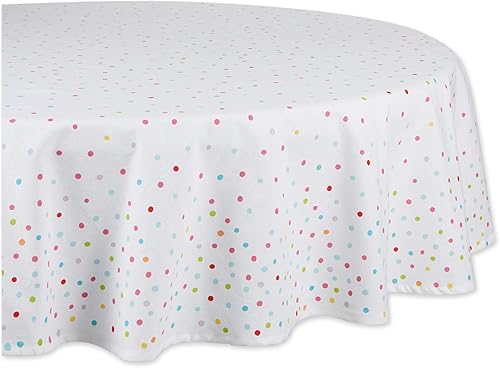 DII Colección Happy Birthday Confeti, mantel, redondo de 70 pulgadas