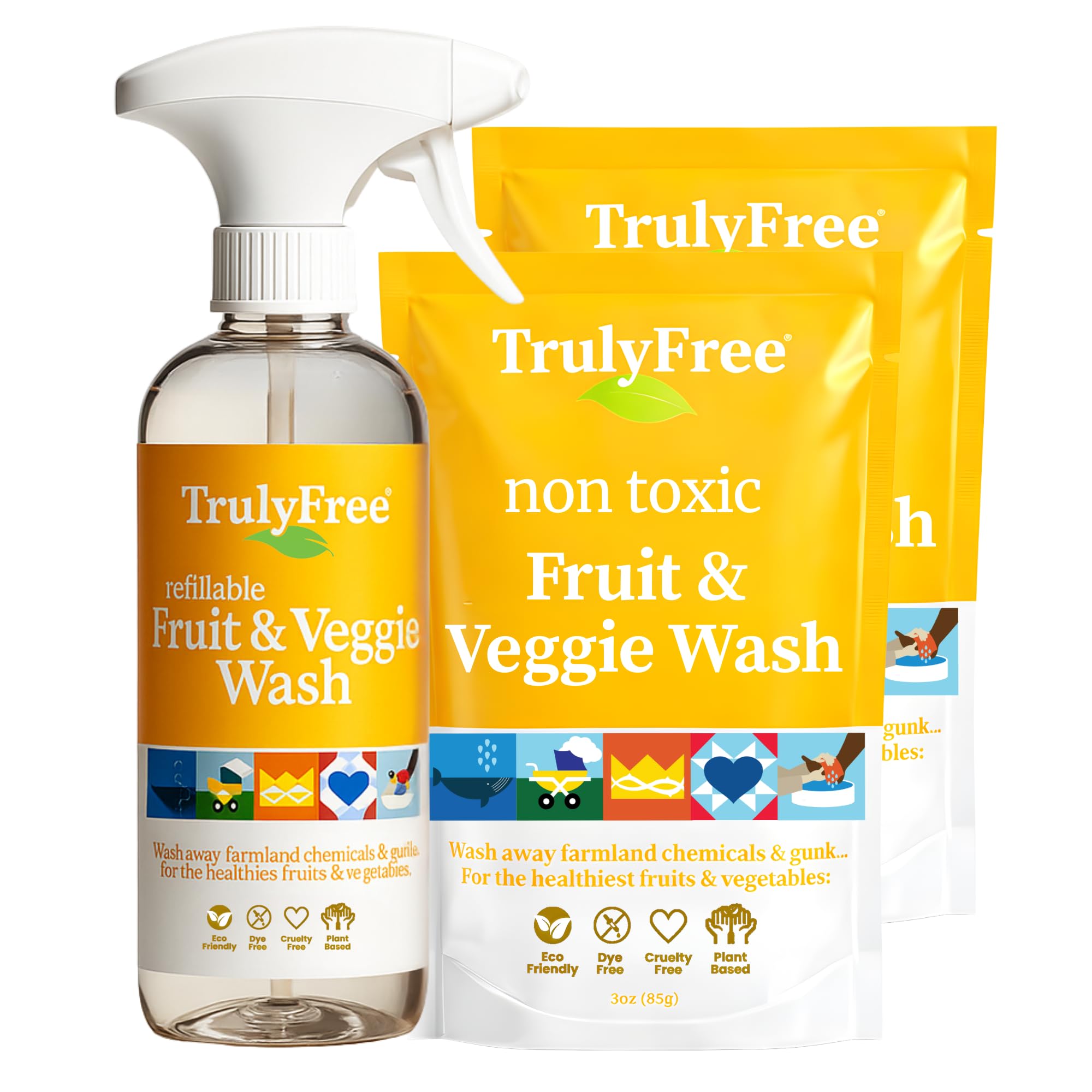 Amazon.com: Truly Free Fruit and Vegetable Wash - Veggie Wash