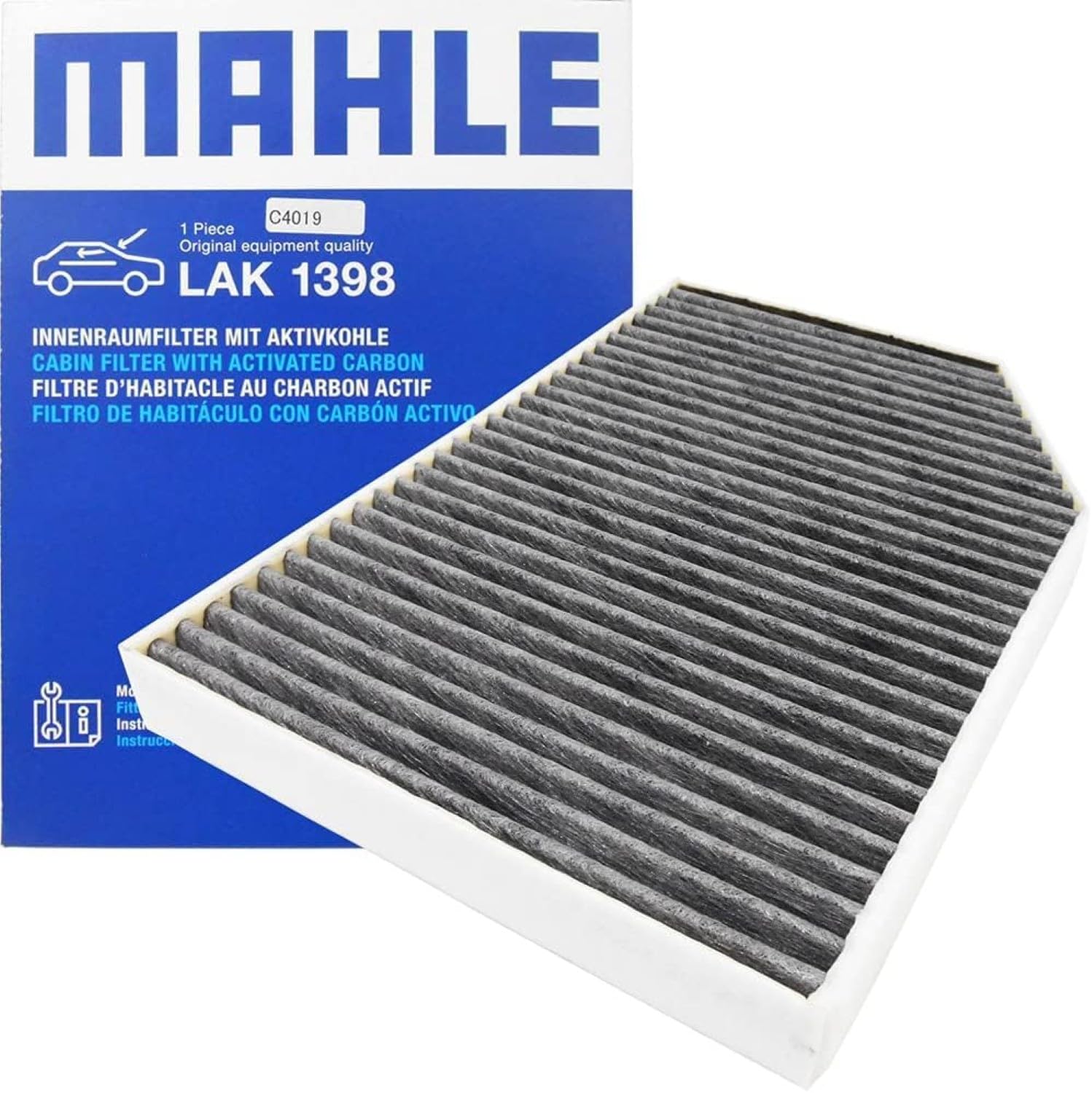 MAHLE Filtro de habitáculo LAK 1398 Filtro de carbón activado Altura: 30,0 Ancho: 212 Longitud: 299,0 Compatible con BMW iX3 G08 3 Touring G21, G81 i4 G26 3 Sedán G20, G80 X3 G01, F97