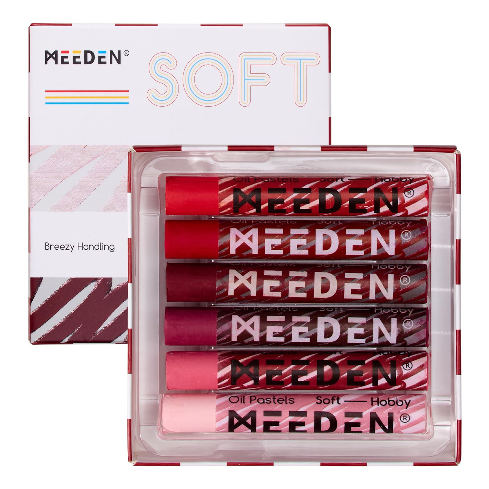 MEEDEN Soft Red Oil Pastels: 6 Pcs Oil Pastels for Artists Beginners Adults โ image 1