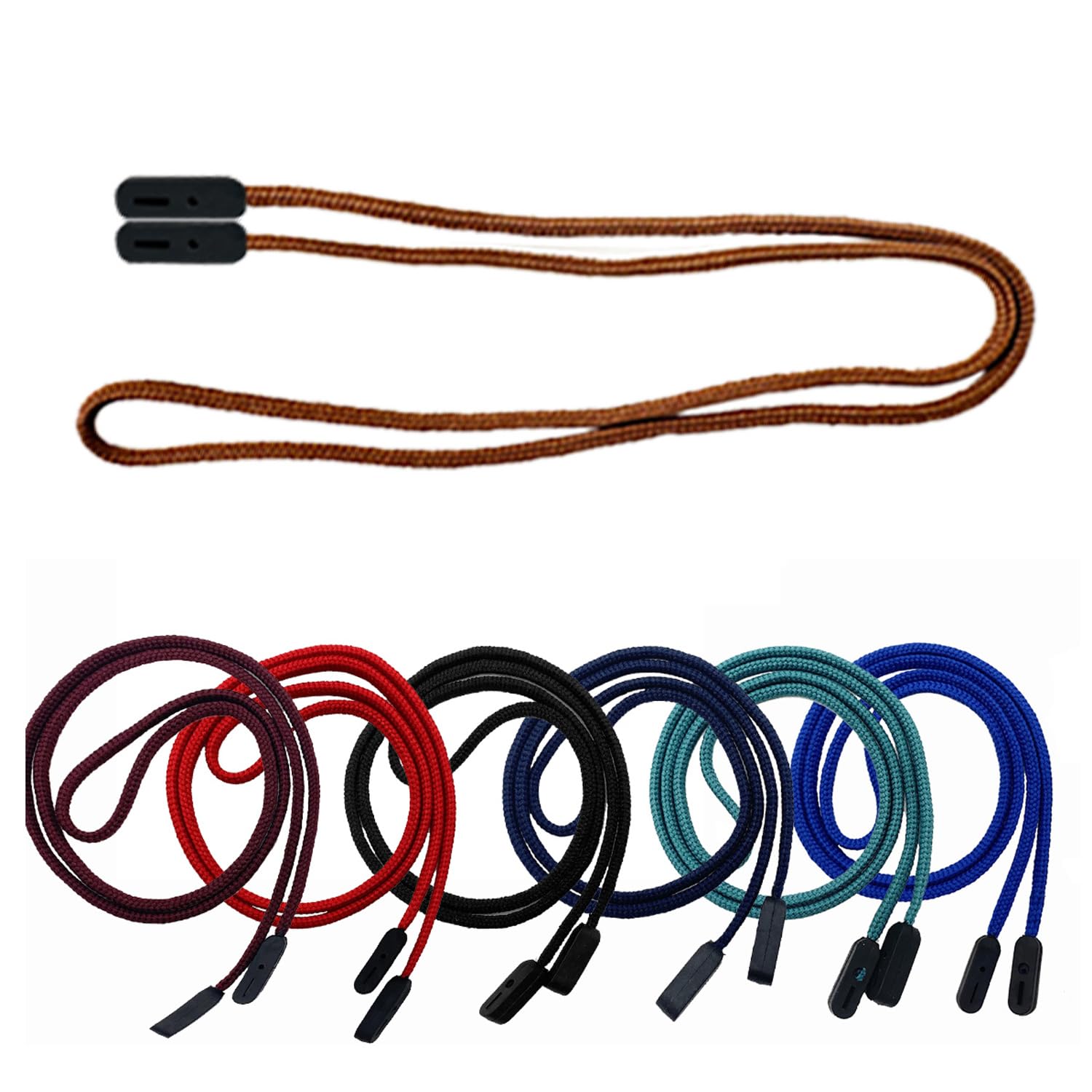 Van Der Linn Unisex Brown Glasses Lanyard Strong Grip Secure Eyewear Holder Glasses Neck Cord Strap (1, )