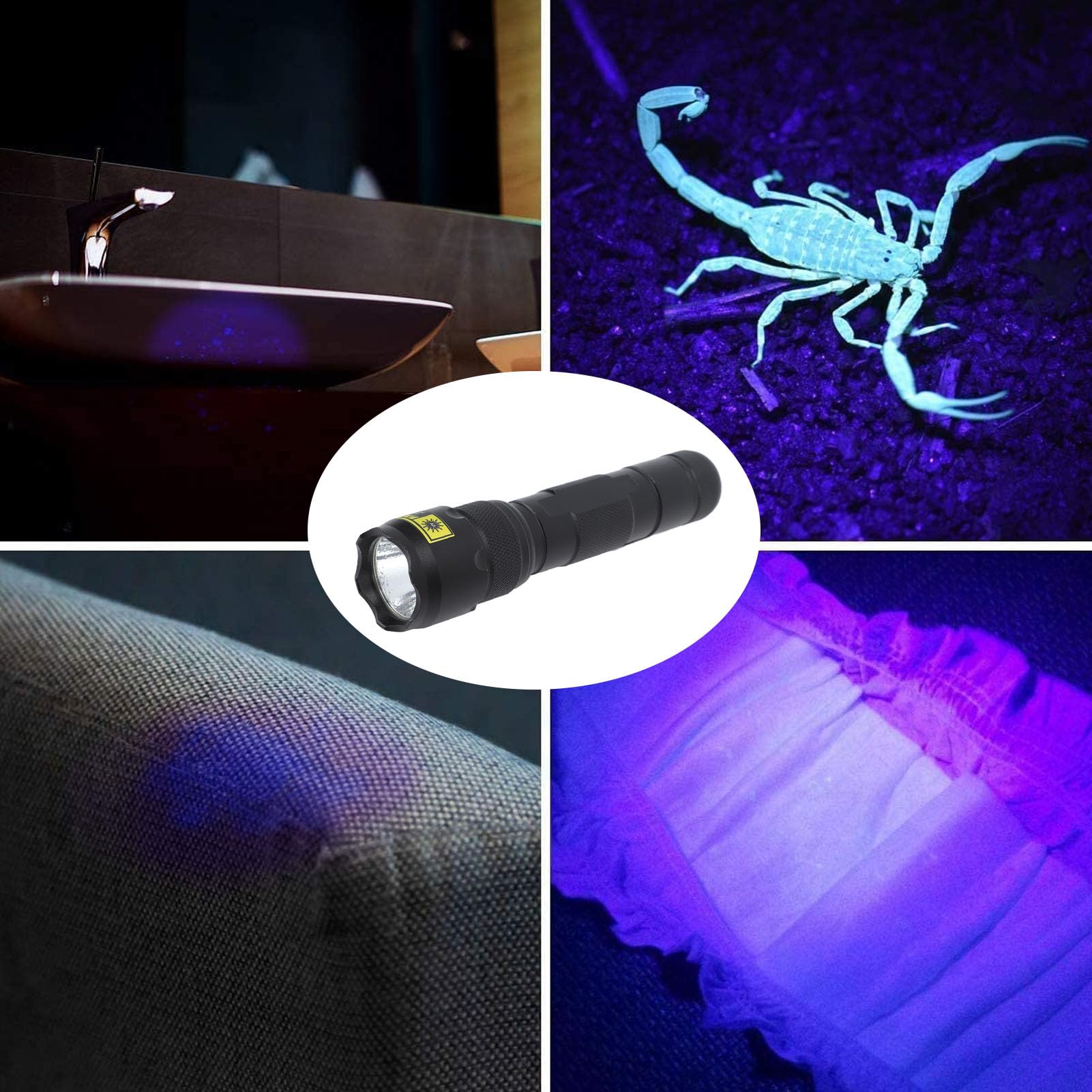 Lampe de poche à 9 LED 395nm, ambre, détecteur d'urine pour animaux de compagnie Lampe de poche à 9 LED 395nm, ambre, détecteur d'urine pour animaux de compagnie