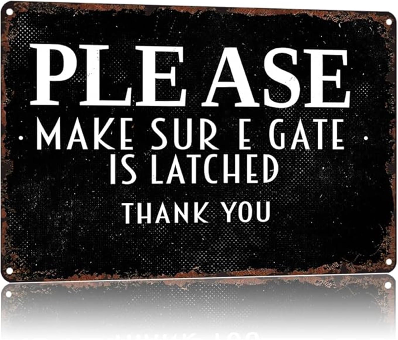 NWPNLXEA Vintage Reminder Sign Make Sure Gate Is Latched Metal Yard Sign for Gate Entrance 8 X 12 in