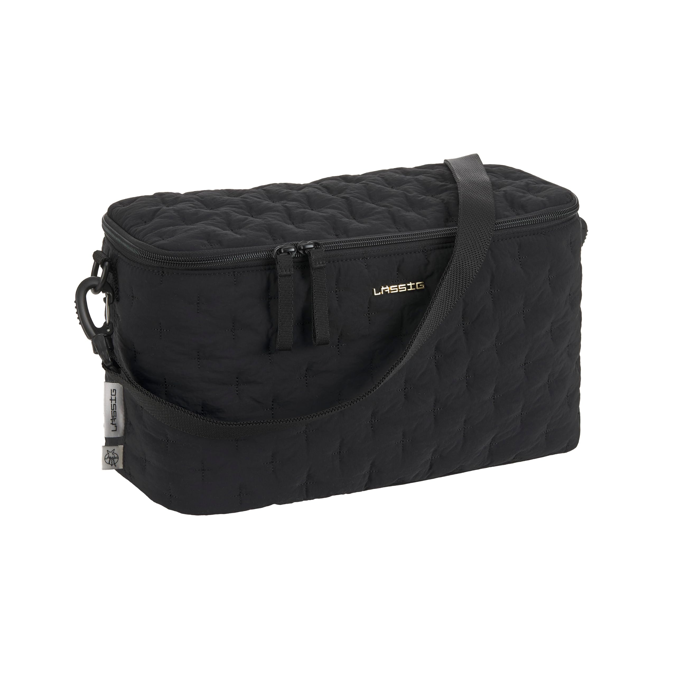 LÄSSIG Kinderwagen Buggy Organizer Enoa mit Befestigung Quilted Black | Kinderwagentasche, Buggy Organizer, Kinderwagen Organizer, Wickelorganizer
