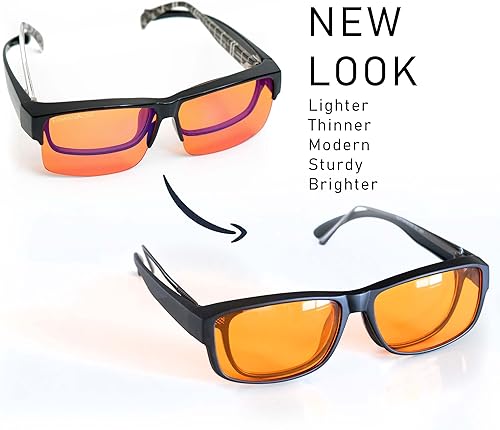 Miniatura 2 de Fitover lentes de computadora de bloqueo de color azul | Se adapta a los anteojos recetados | Extra ámbar para una mejor reducción de la luz azul |