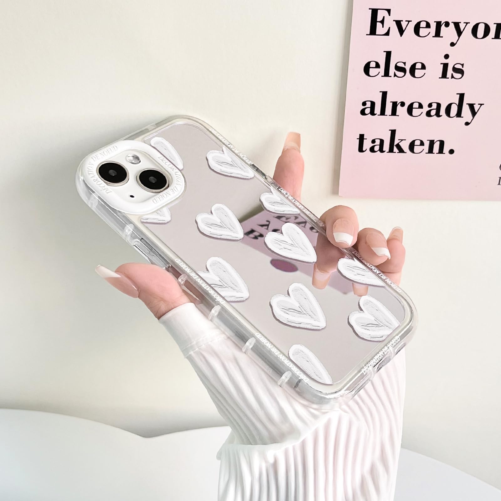 NITITOP Hoesje voor iPhone 12 Mini Doorzichtig Schattige 3D Lint Strik Bling Glitter Telefoonhoesje voor Vrouwen en Meisjes Anti-geel Ultraslank Schokbestendig Hoes Cover - Roze