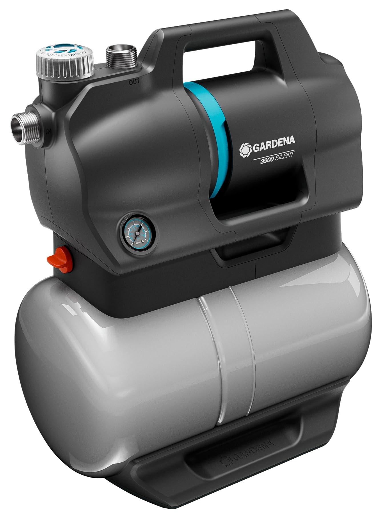 Gardena Autoclave 3900 Silent: pompa con serbatoio d’acqua di 21 l e filtro integrato, portata 3900 l/h, pressione 4,3 bar, silenziosa, esente da manutenzione (9066-20)