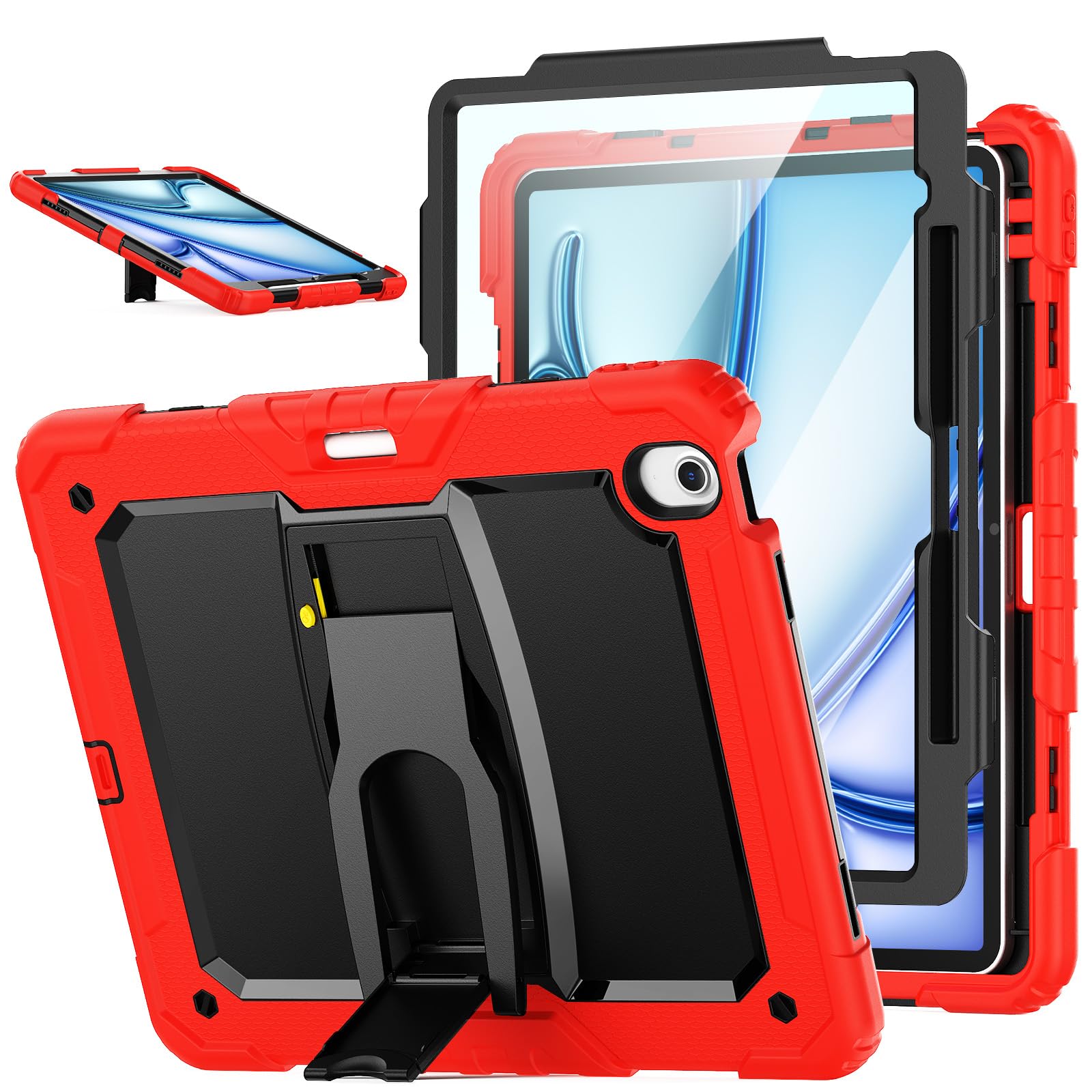 Étui avec protecteur d'écran pour iPad Air 13" M4/M3/M2 Rouge