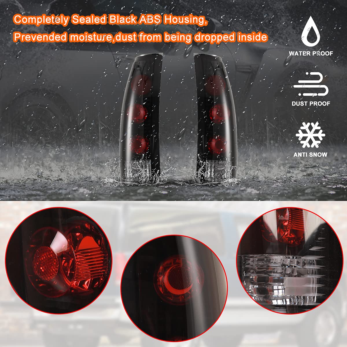 Amazon.com: Nixon Offroad Tail Lights for GMC Yukon 1992-1999 