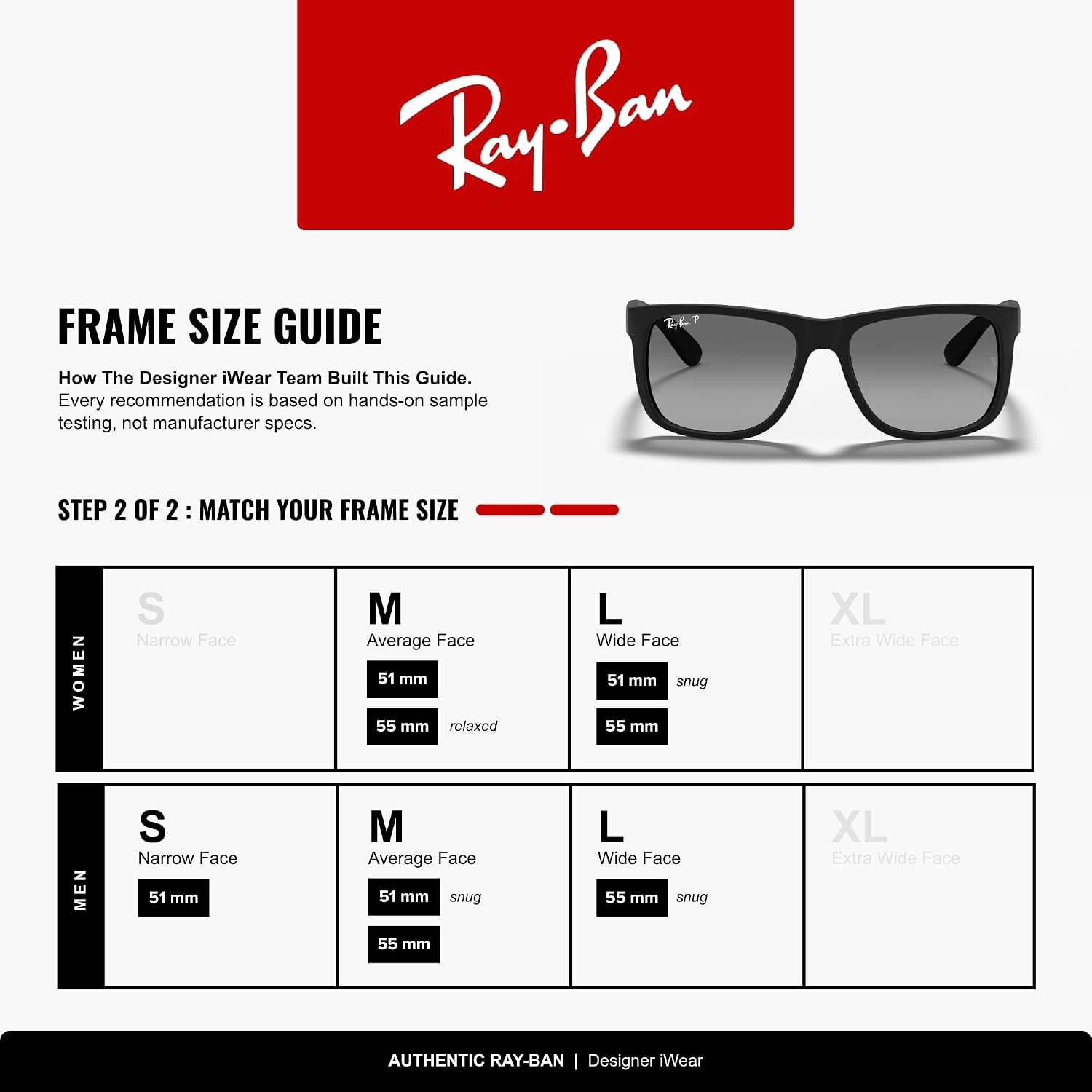 Ray-Ban RB4165 Justin 622/T3 55MM Black Rubber/Plastic Lens Polarized Grey Gradient Square Sunglasses for Men image 5
