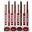 LANGMANNI 4pcs Matte Lipstick with Lipliners Durable Makeup Set,Long-Lasting Non-Stick Cup Not Fade Waterproof Pigmented Velvet Lipgloss Kit Beauty Cosmetics Makeup Gift for Girls(3+4+6+12)